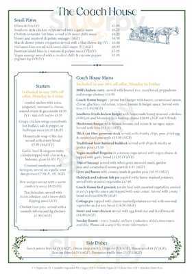 The Coach House, Chester - Restaurant Menu, Reviews and Prices