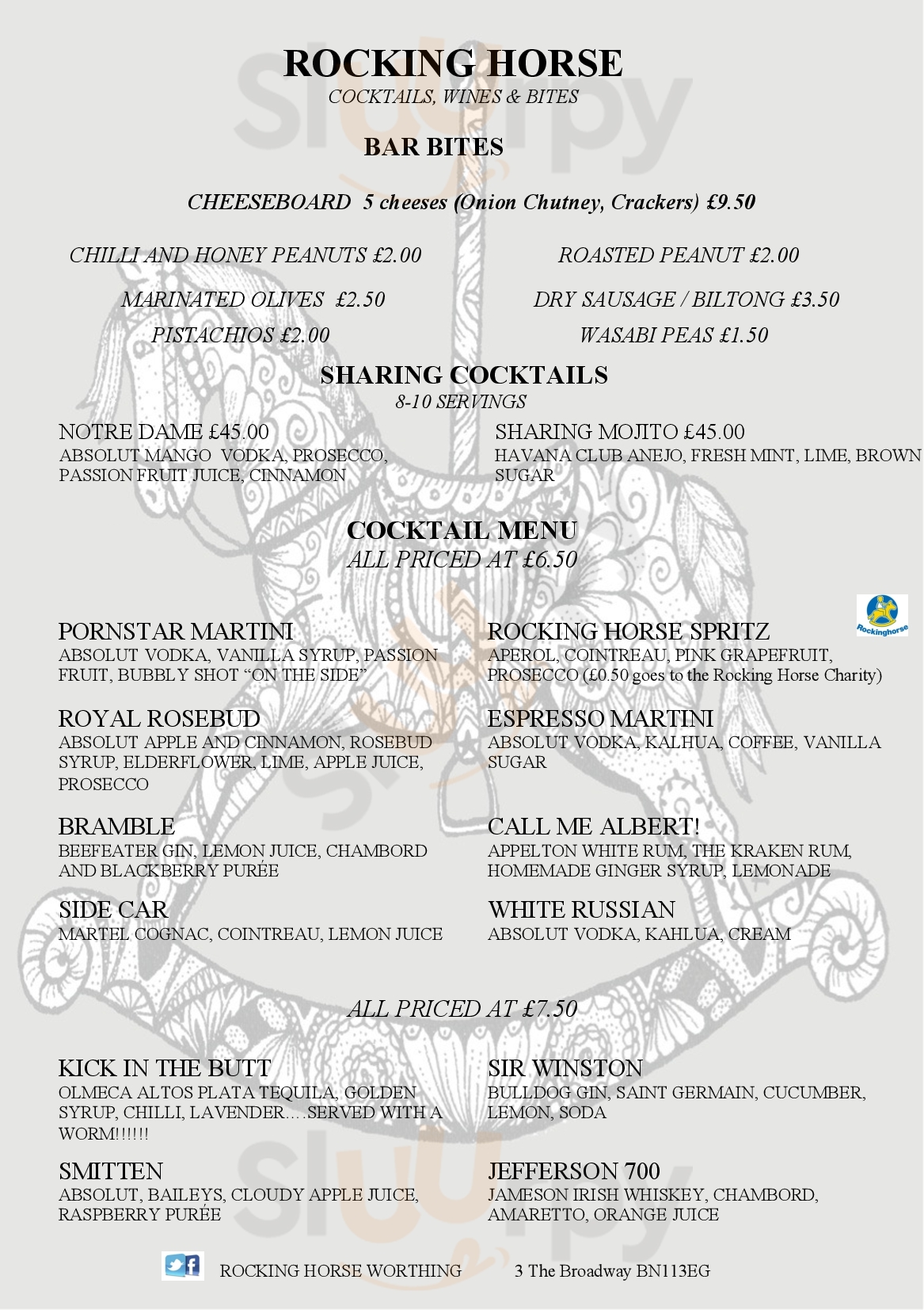 Rocking Horse Worthing Menu - 1