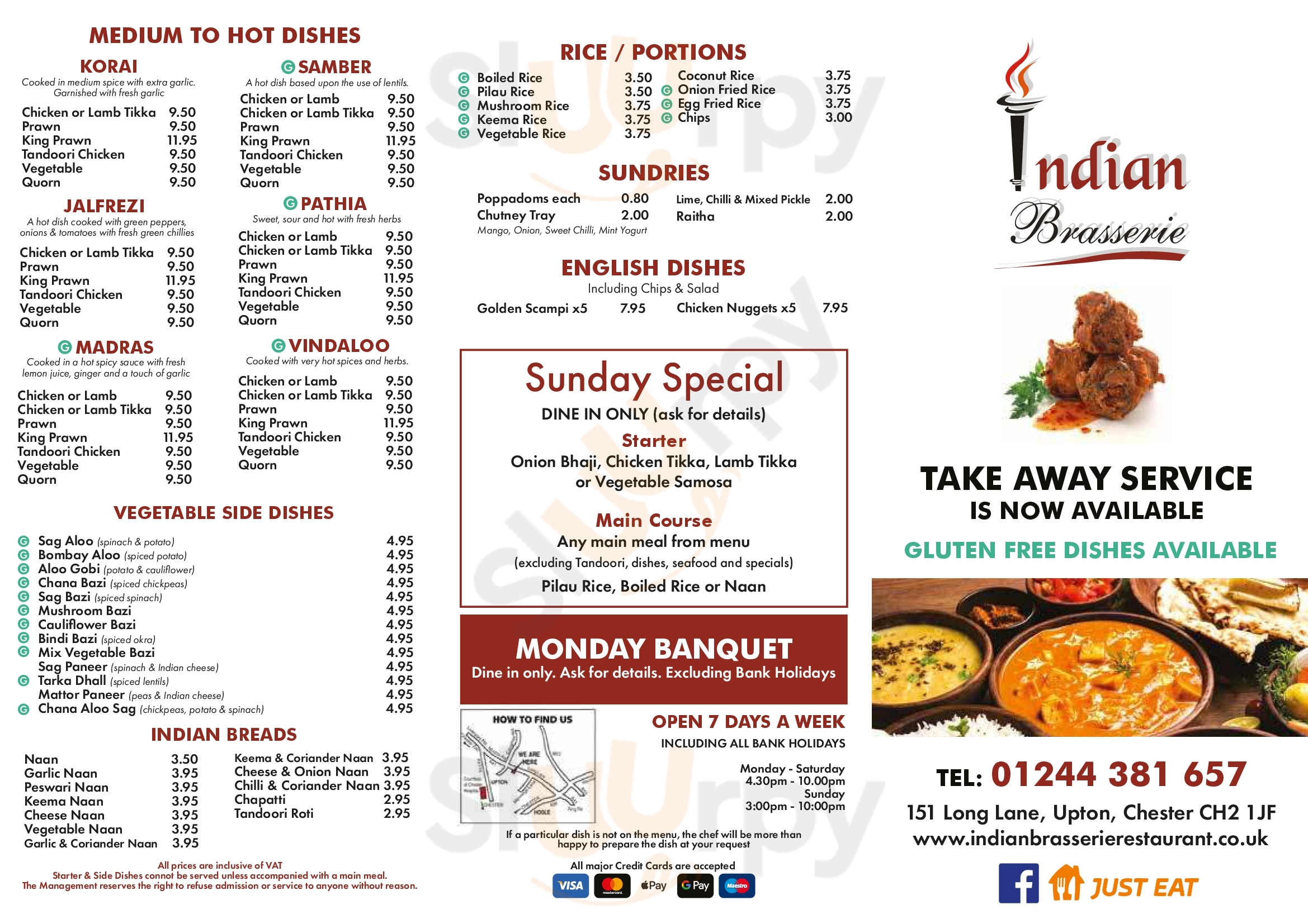 Indian Brasserie Chester Menu - 1