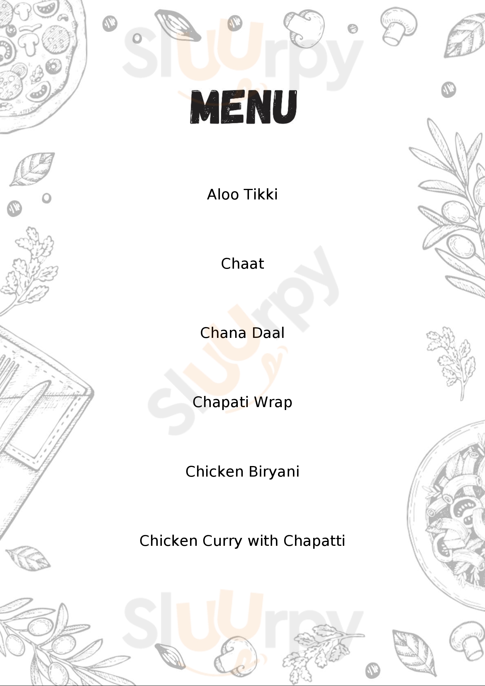 Shazia's Street Food Bury Menu - 1