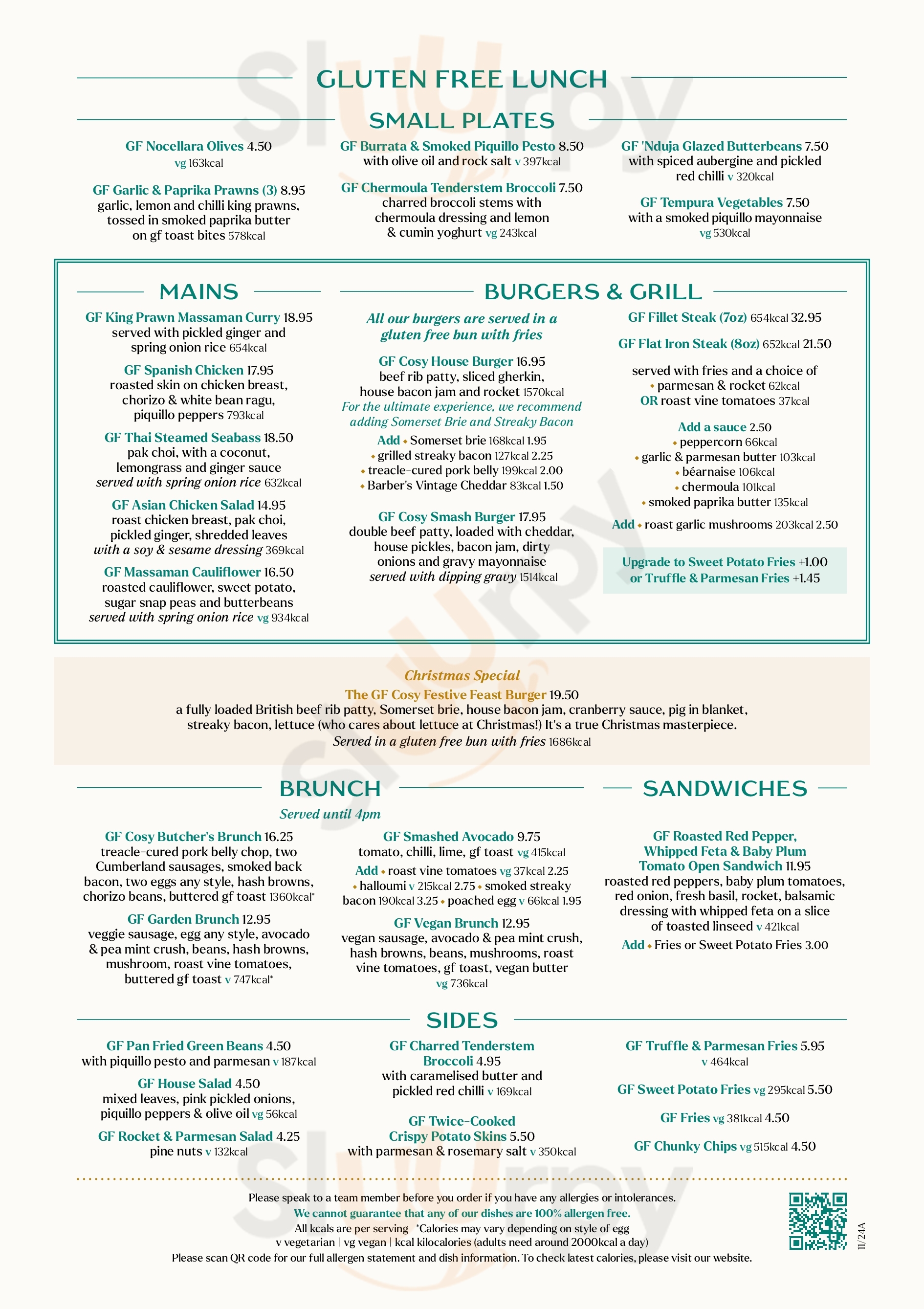 Cosy Club Portsmouth Menu - 1