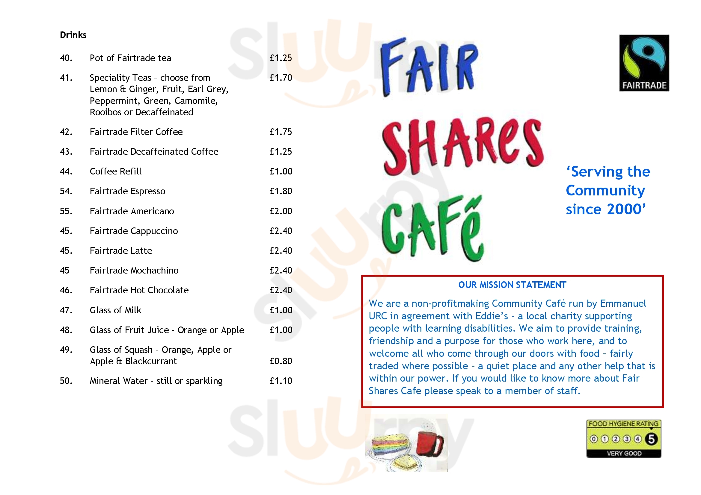 Fair Shares Cafe Cambridge Menu - 1