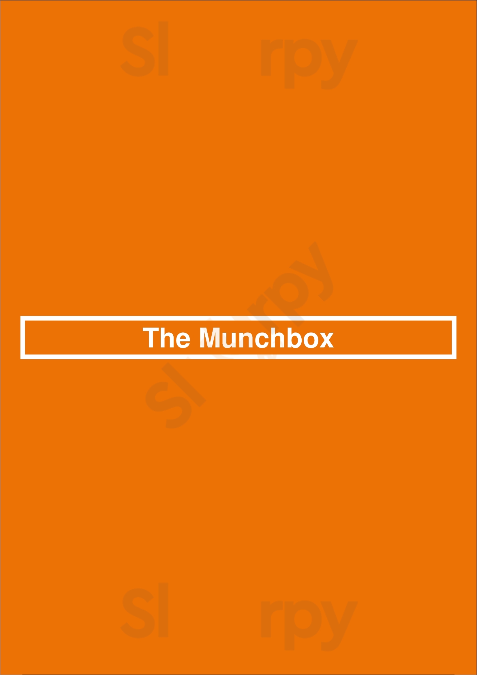 The Munchbox Walsall Menu - 1