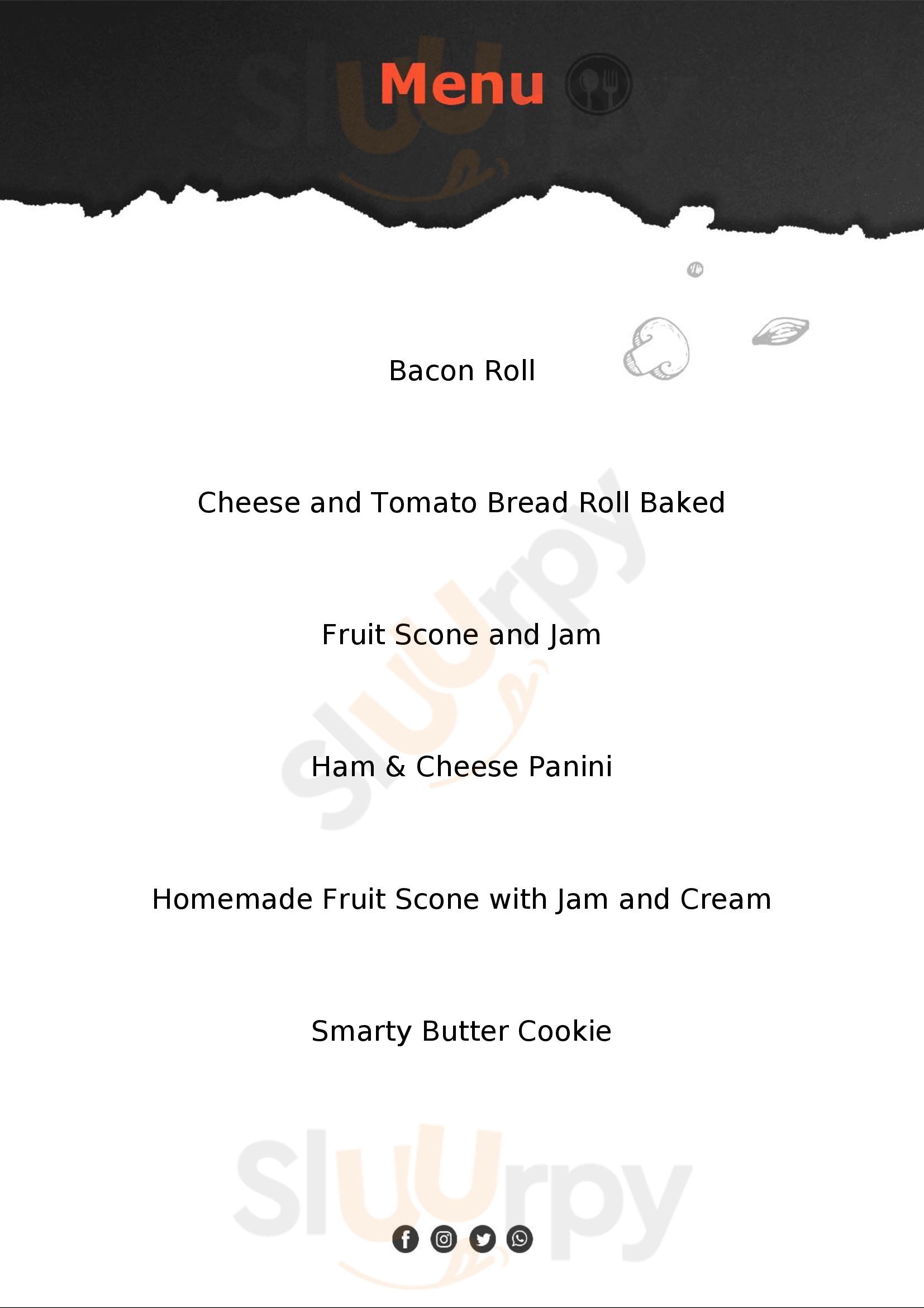 Holmebrook Valley Park Cafe Chesterfield Menu - 1