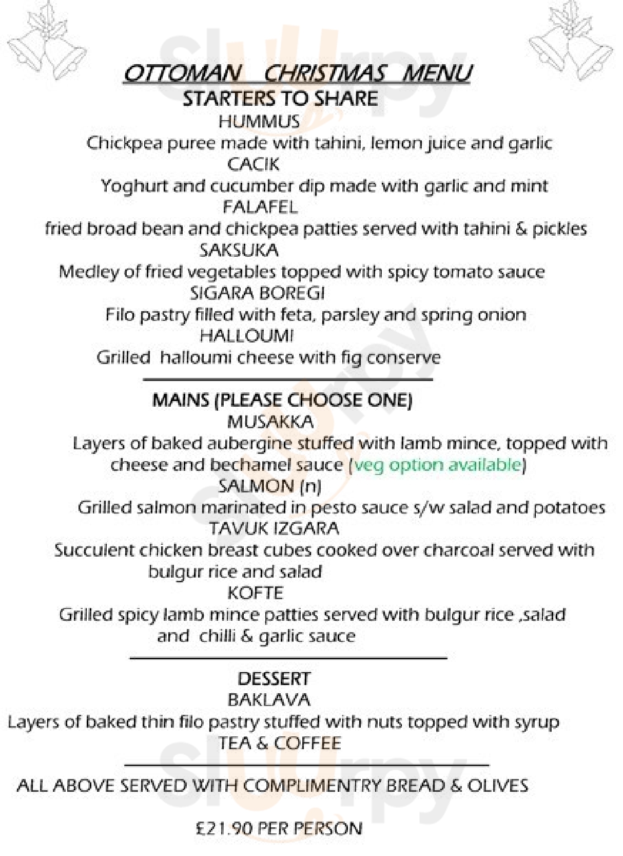 Main Menu - Ottoman Grill