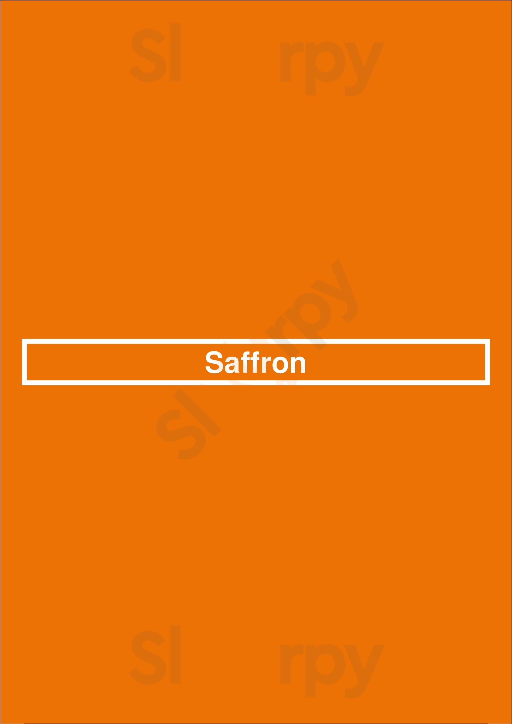 Saffron Orpington Menu - 1
