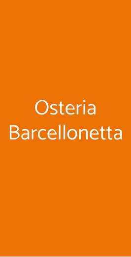 Osteria Barcellonetta, Alghero