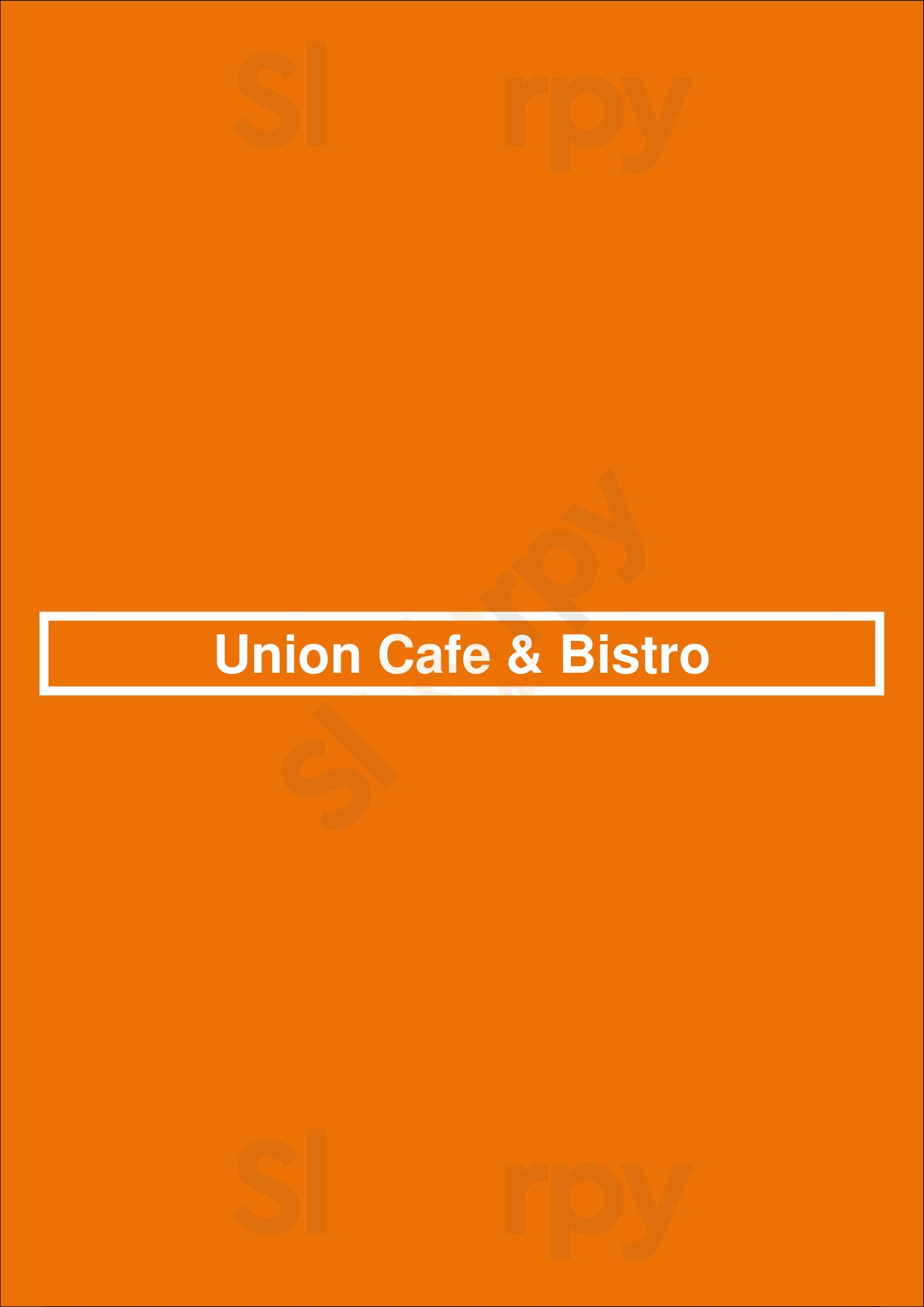 Union Cafe & Bistro Aberdeen Menu - 1
