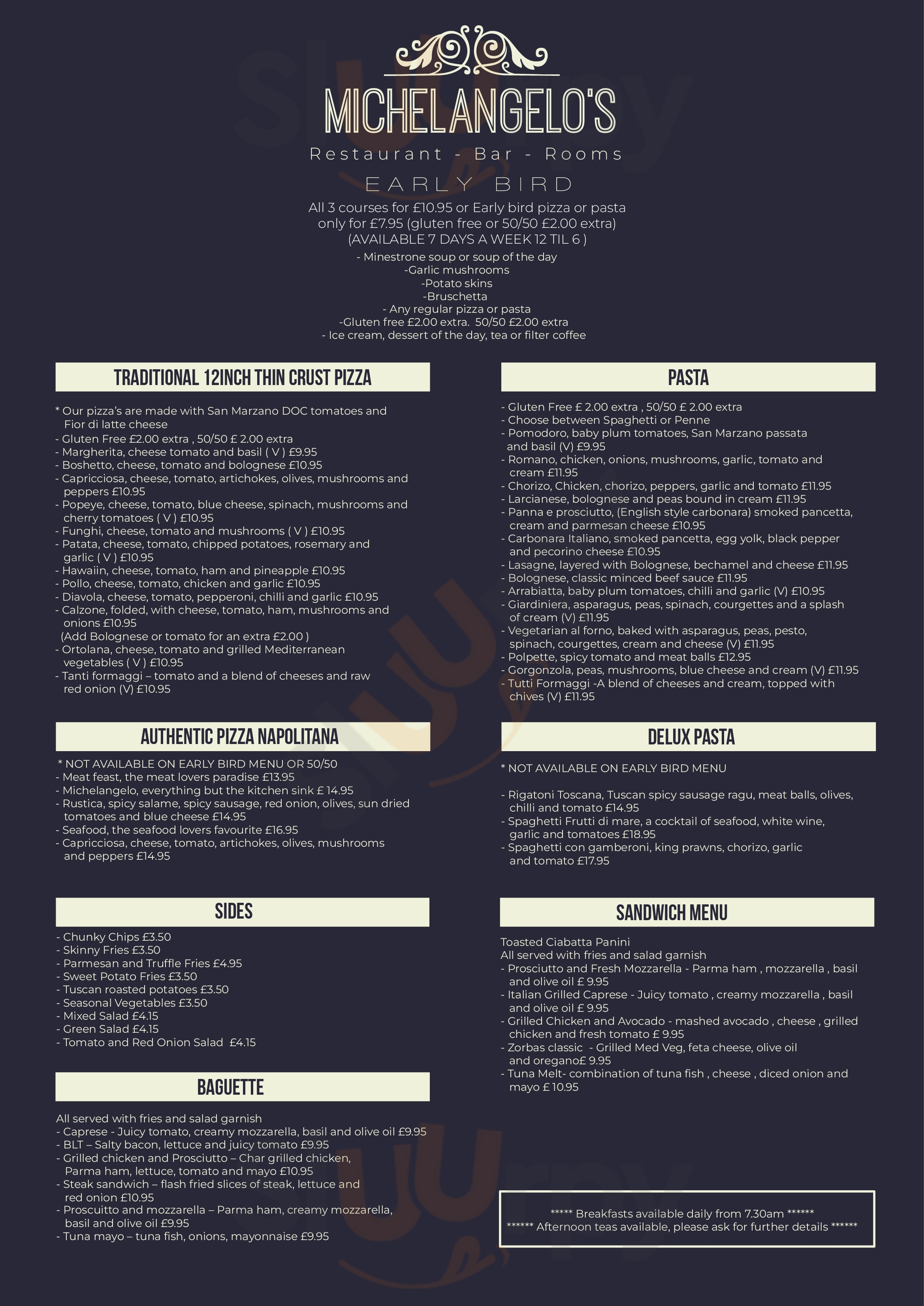 Main Menu - Michel Angelo's