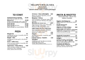 Fellini's menu shop