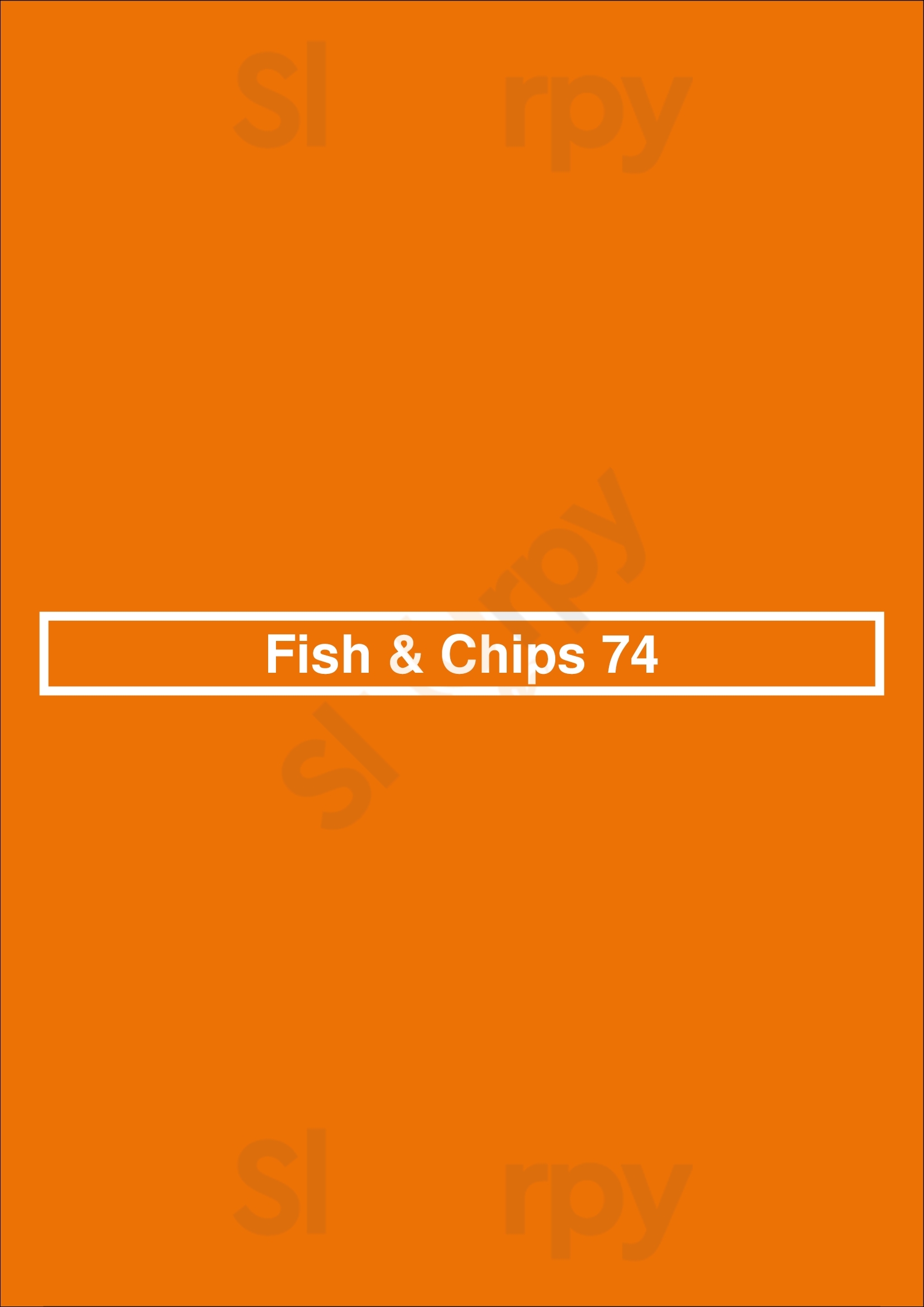 Fish & Chips 74 Worthing Menu - 1