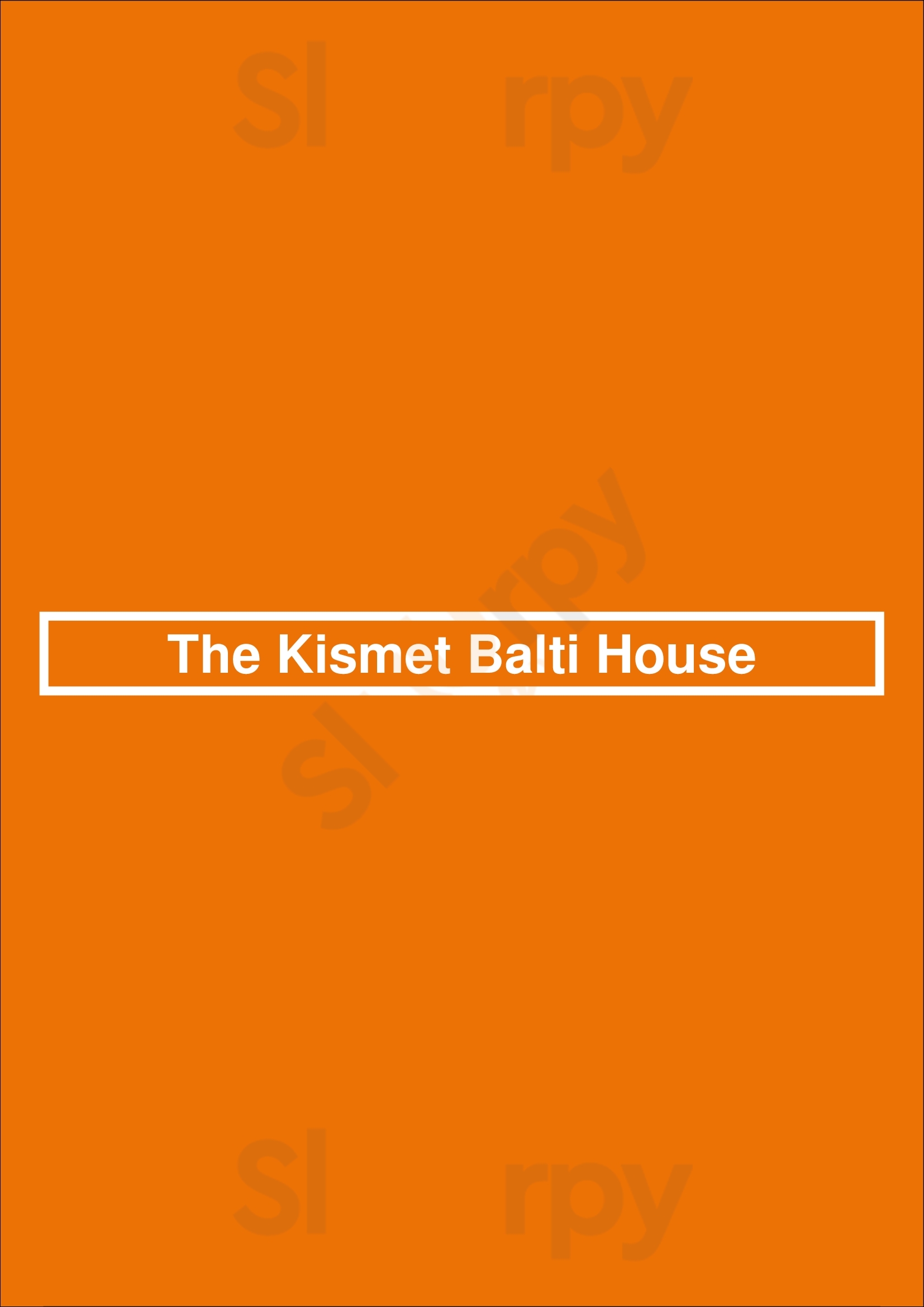 The Kismet Balti House Colchester Menu - 1