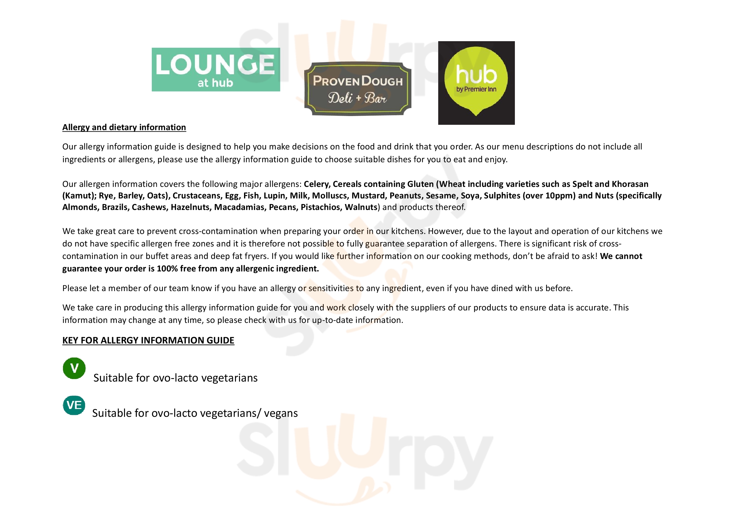 Main Menu - Thyme At The Premier Inn