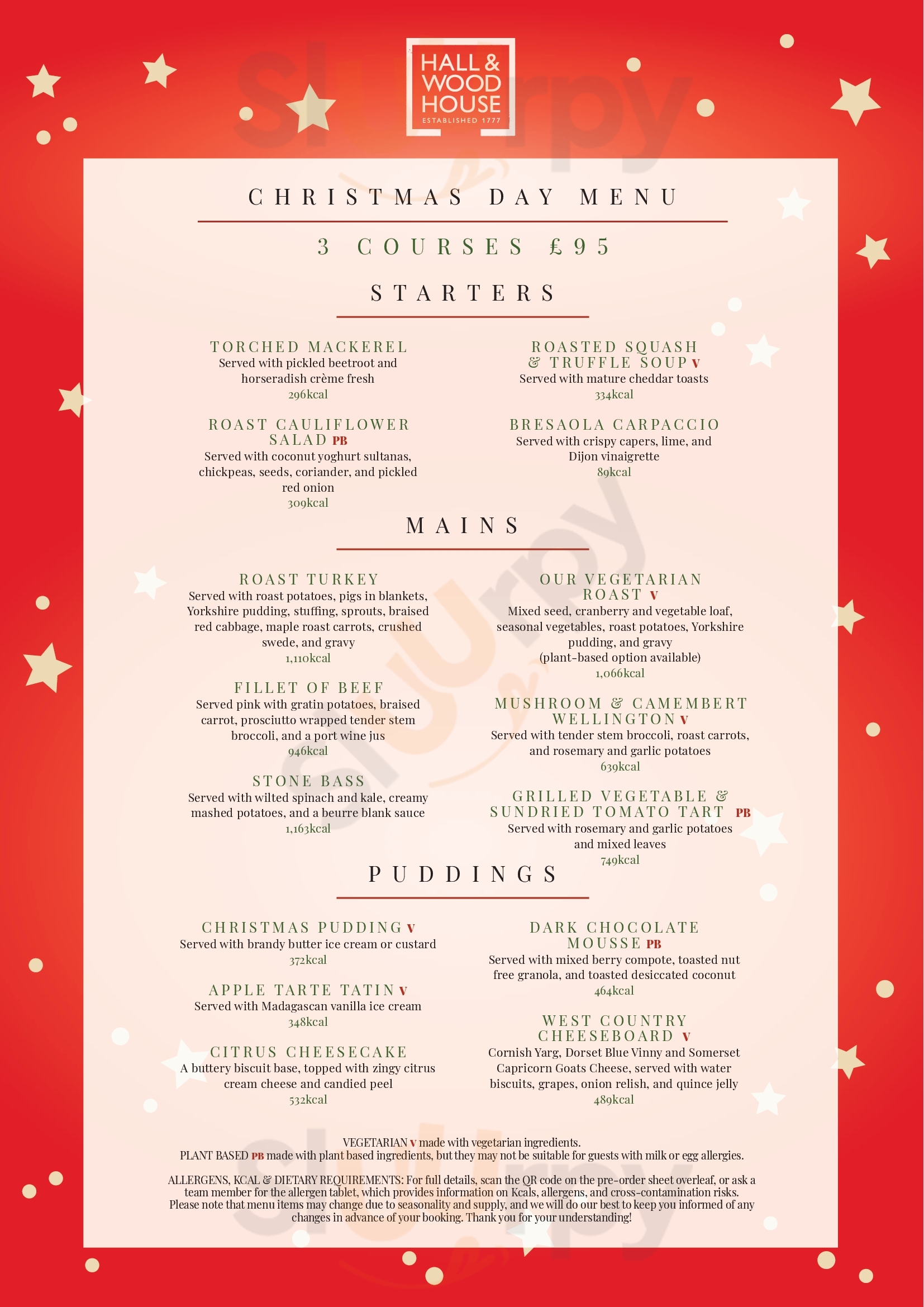 Hall & Woodhouse Bath Menu - 1