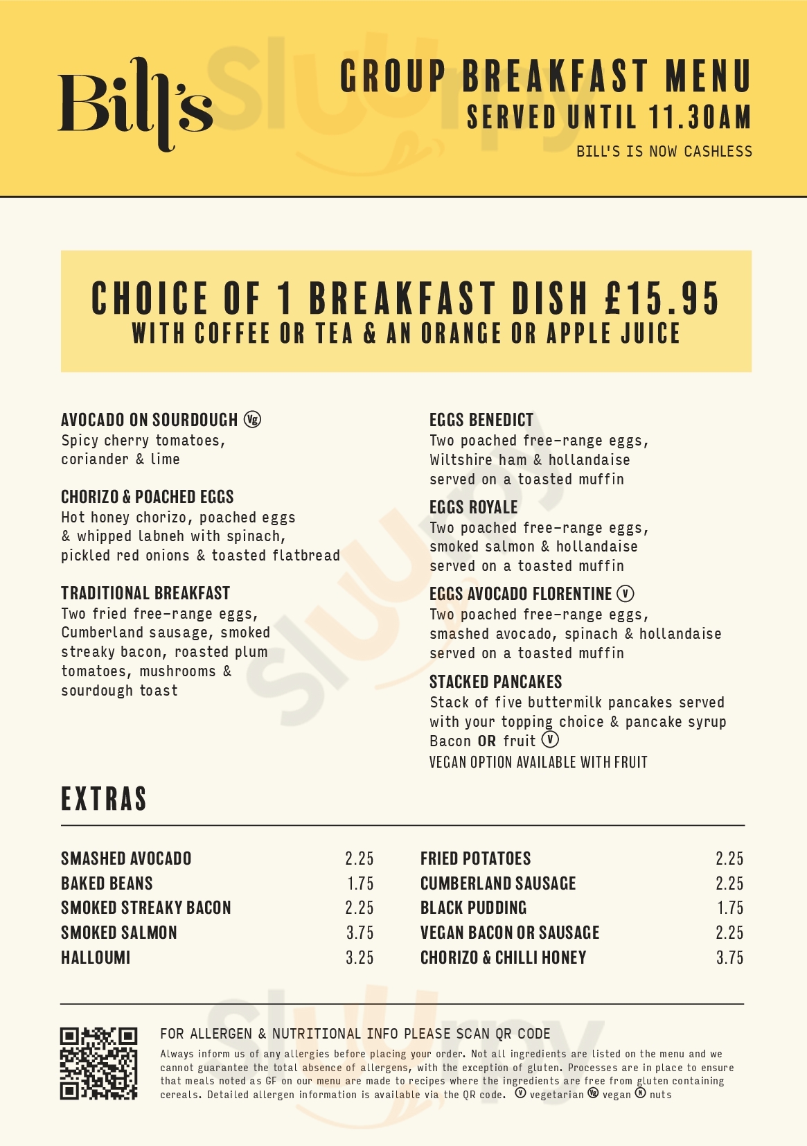 Main Menu - Bond's Coffee Shop