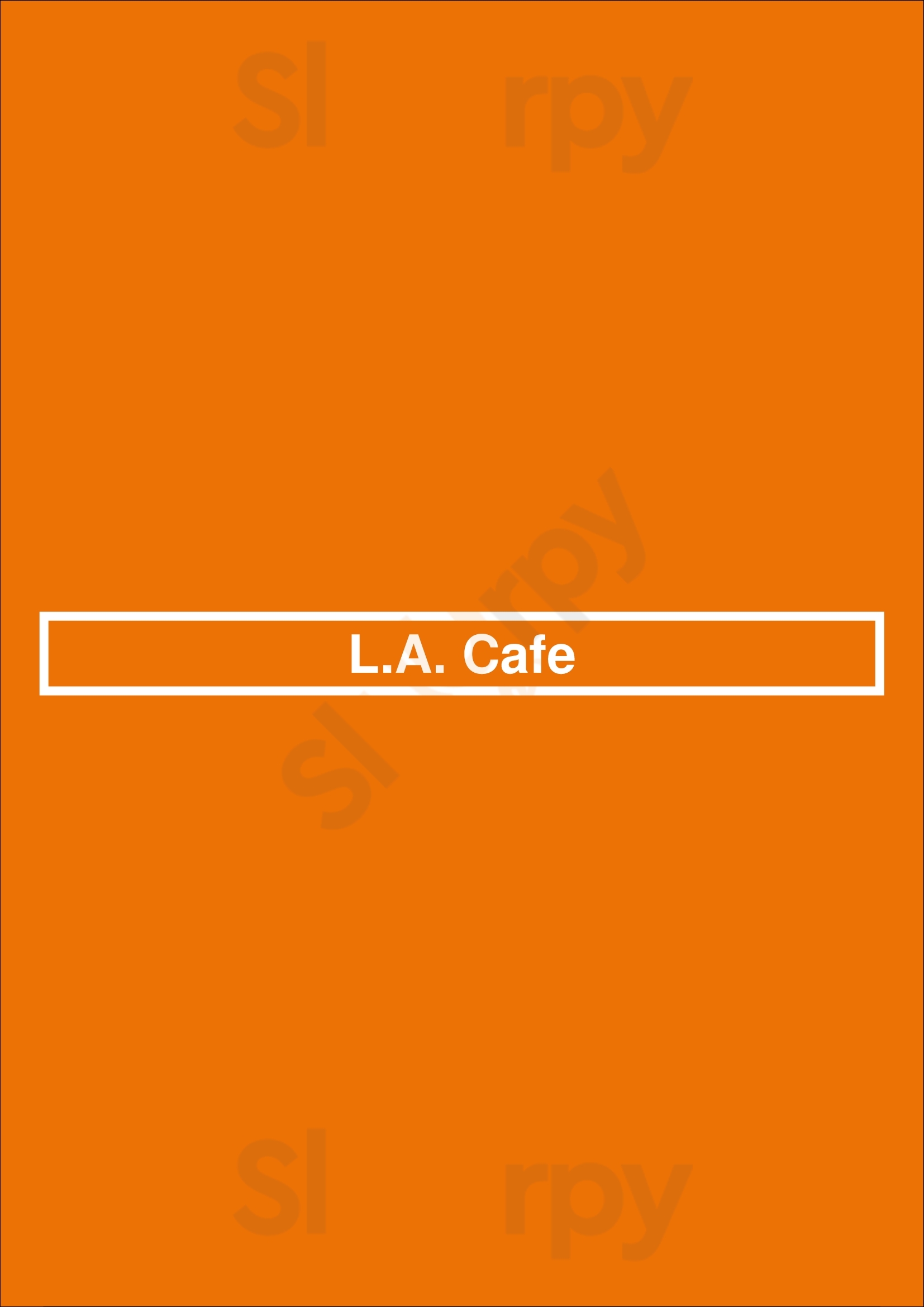 L.a. Cafe Littlehampton Menu - 1