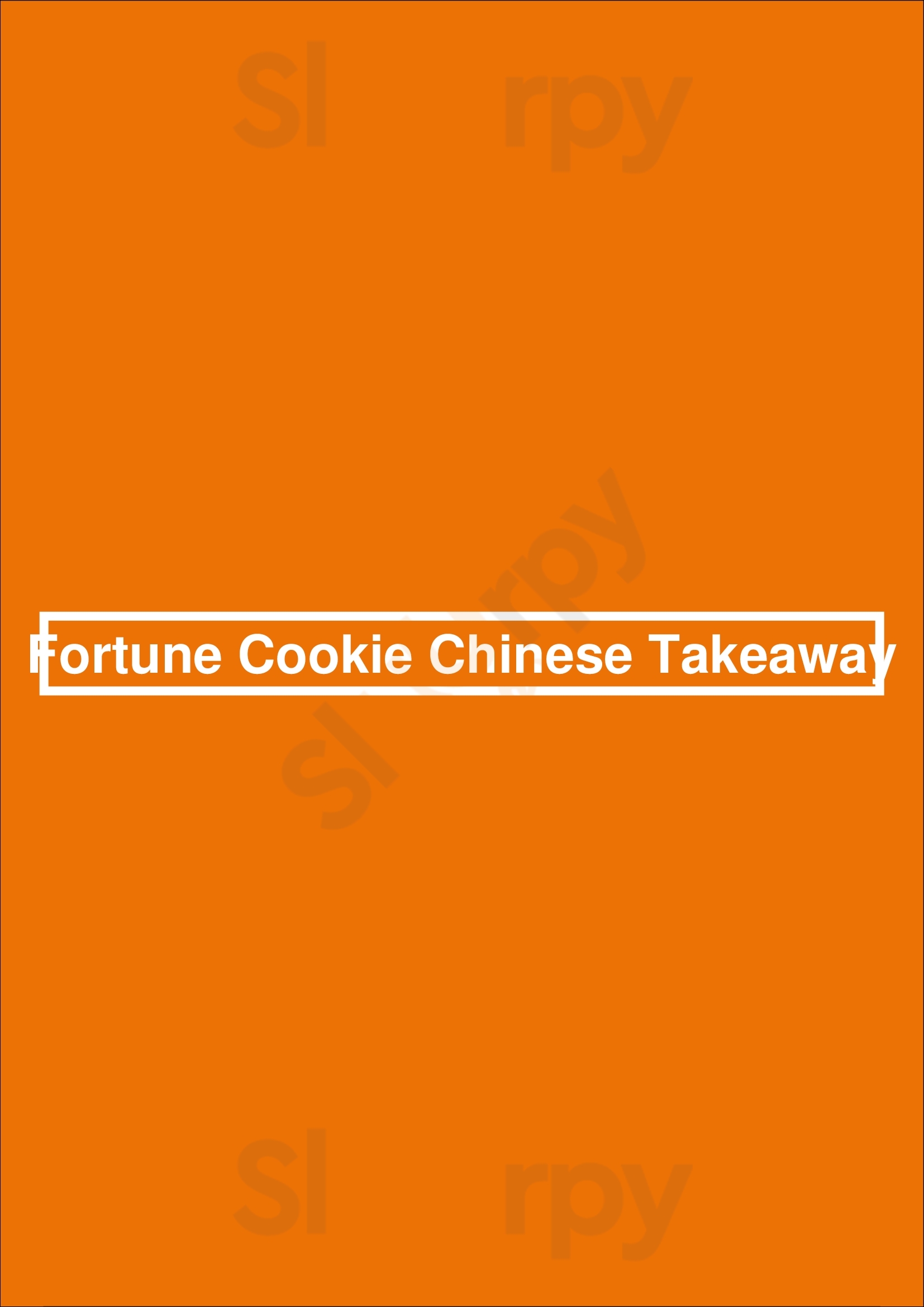 Fortune Cookie Chinese Takeaway Walsall Menu - 1