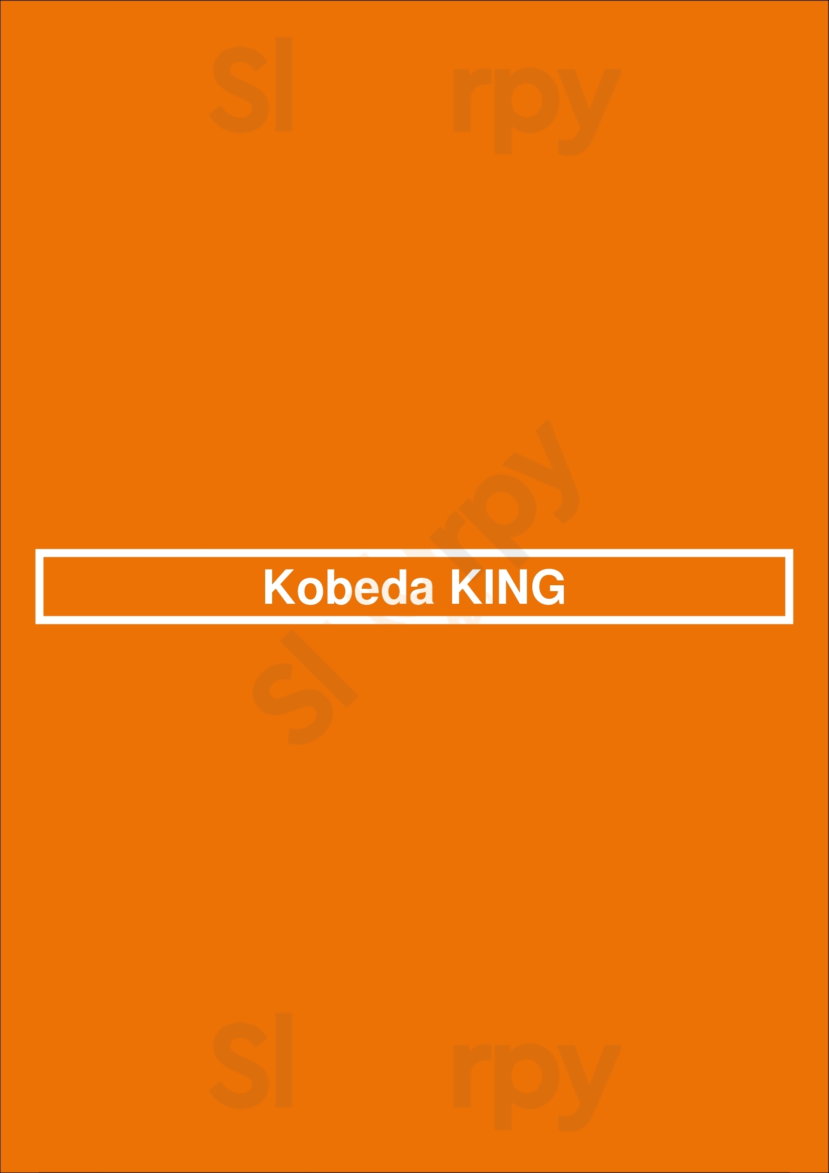 Kobeda King Rochdale Menu - 1