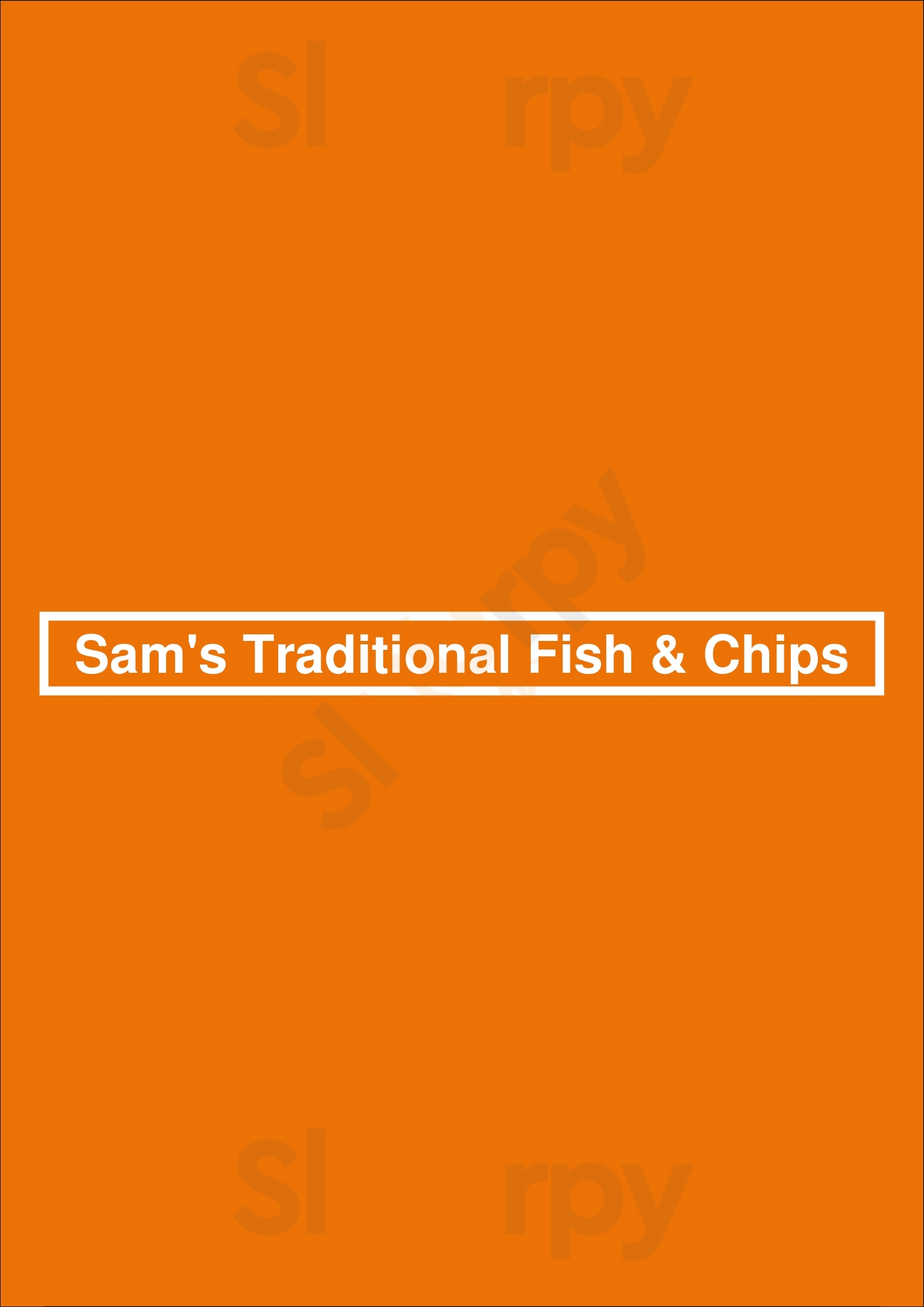 Sam's Traditional Fish & Chips Ashton in Makerfield Menu - 1