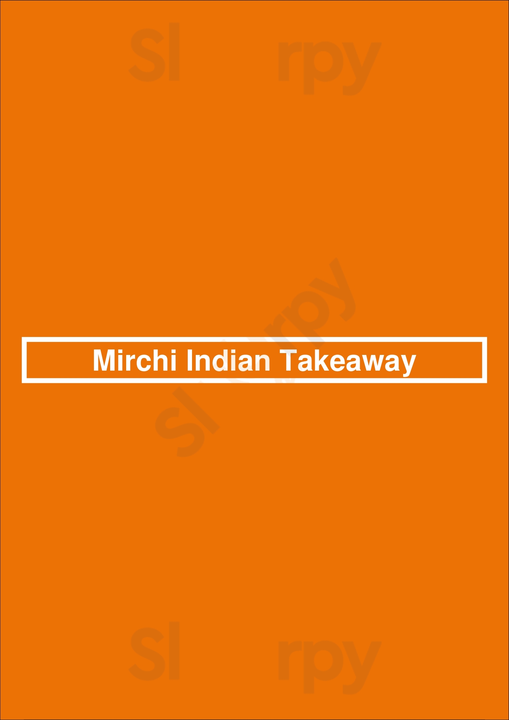 Mirchi Indian Takeaway Newport Menu - 1