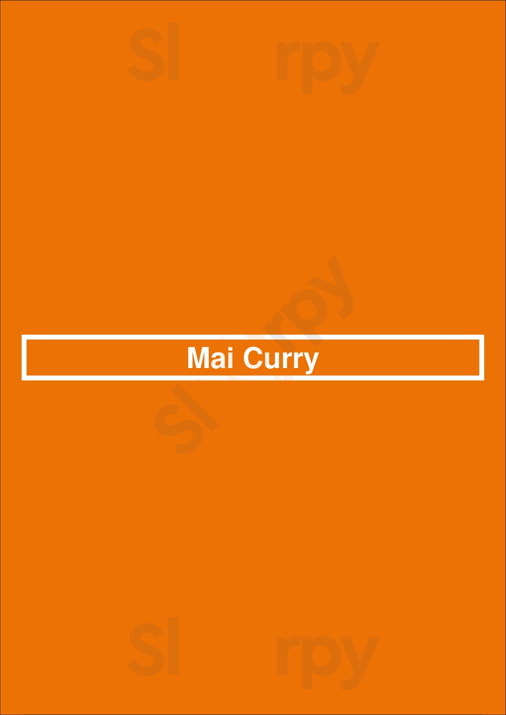 Mai Curry Hastings Menu - 1