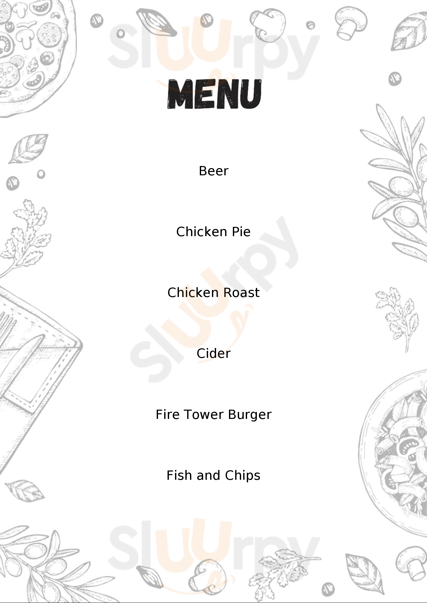 Elephant & Castle Reading Menu - 1