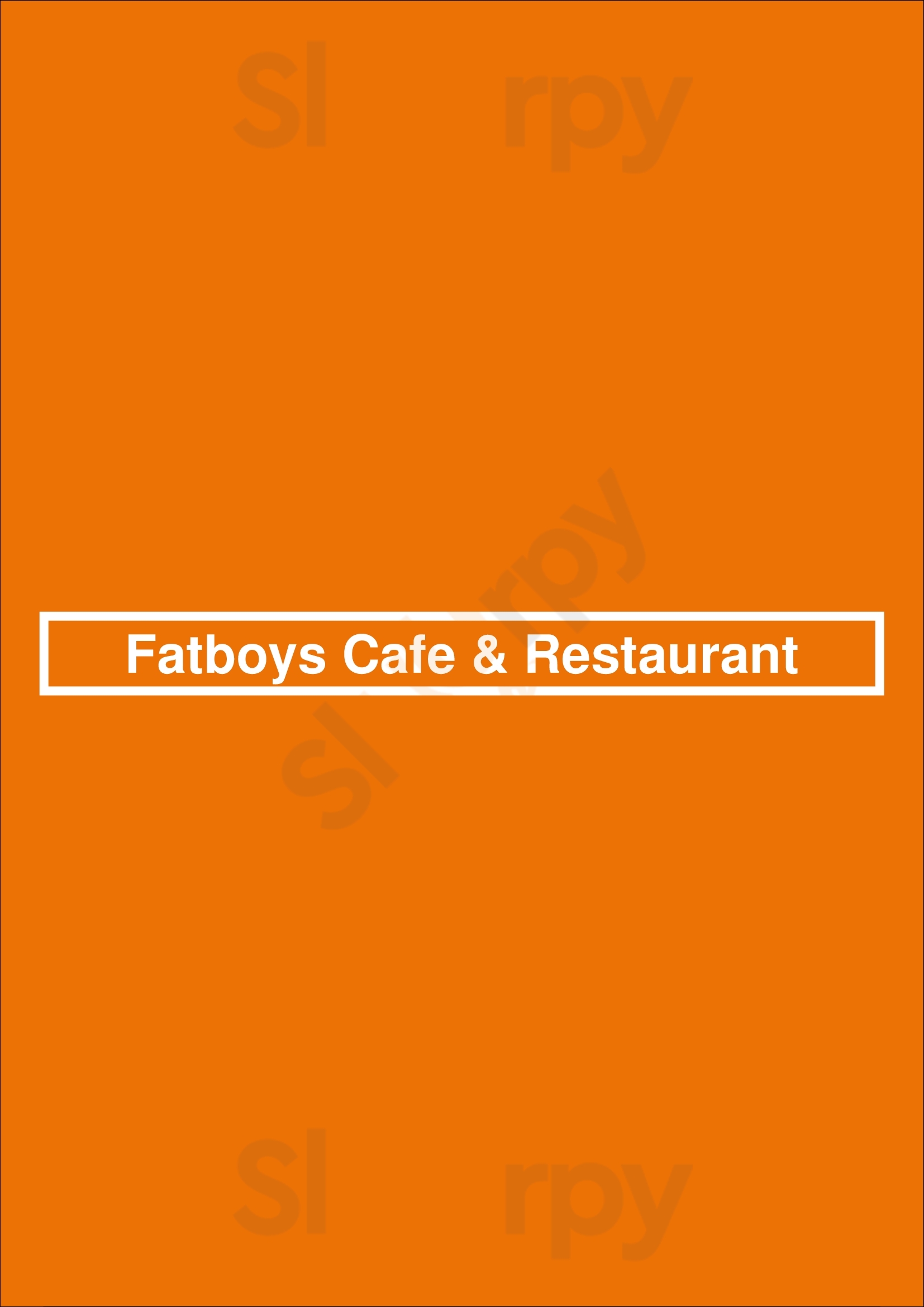 Fatboys Cafe & Restaurant Kingston upon Thames Menu - 1