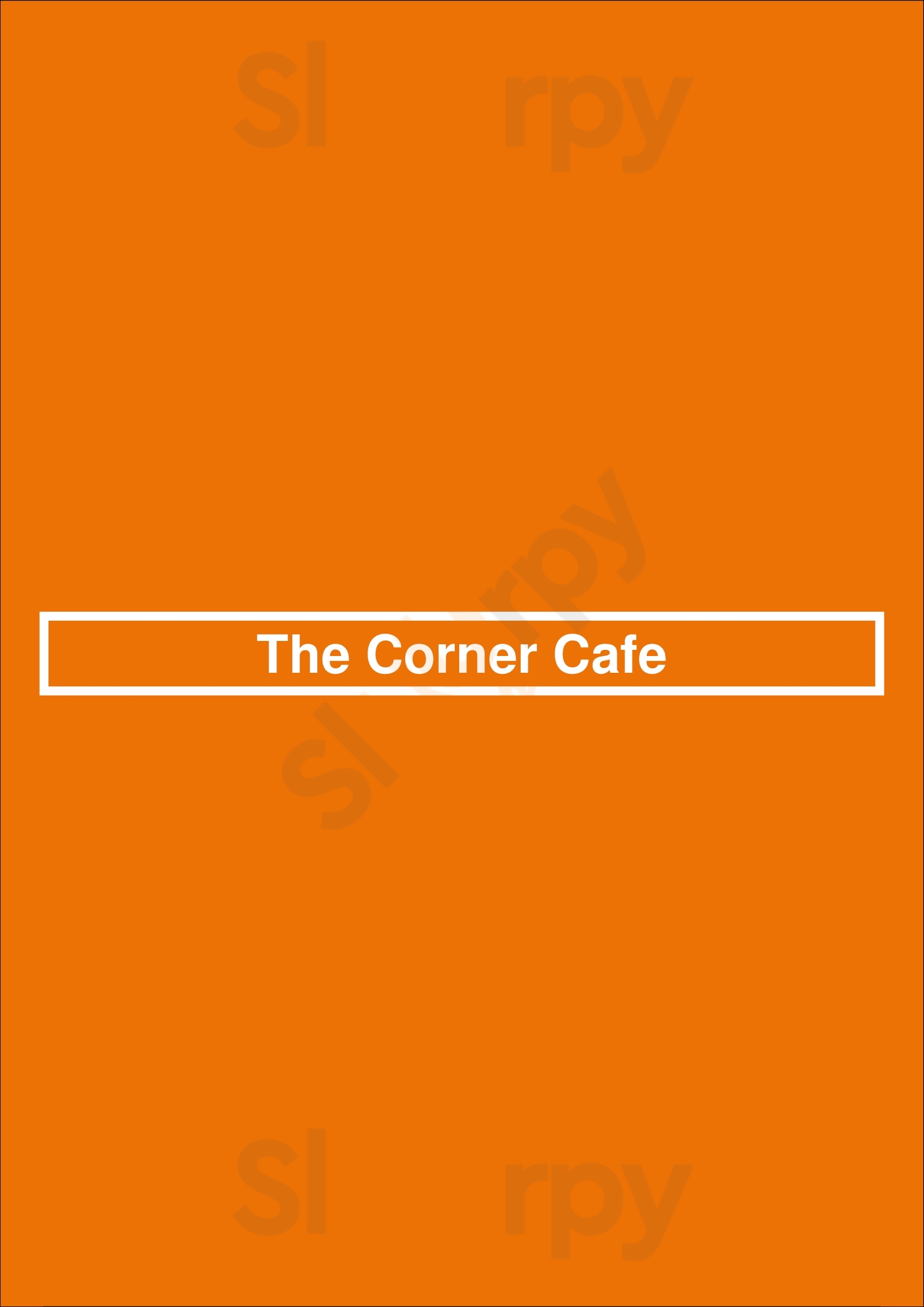 The Corner Cafe Walsall Menu - 1