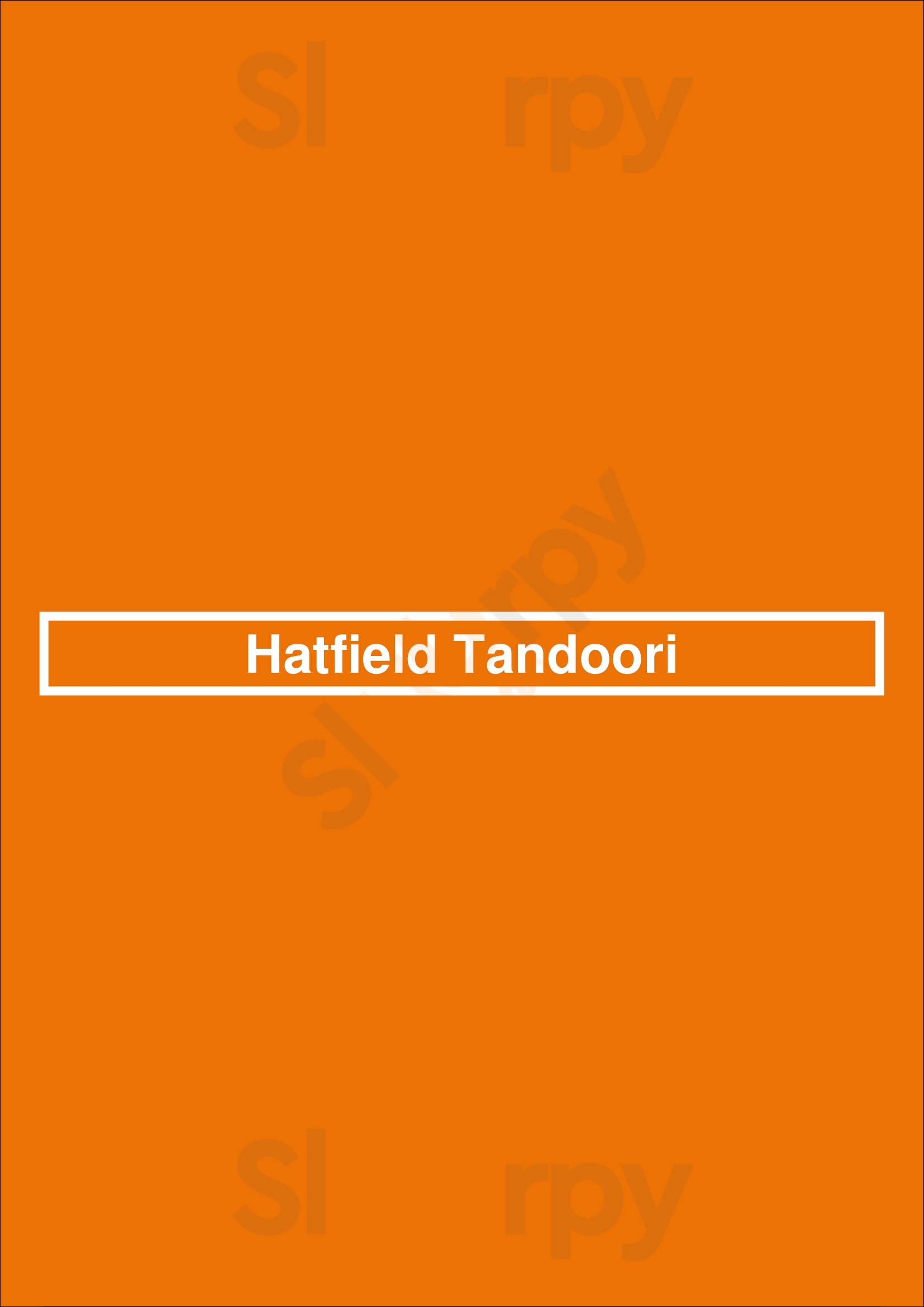 Hatfield Tandoori Chelmsford Menu - 1