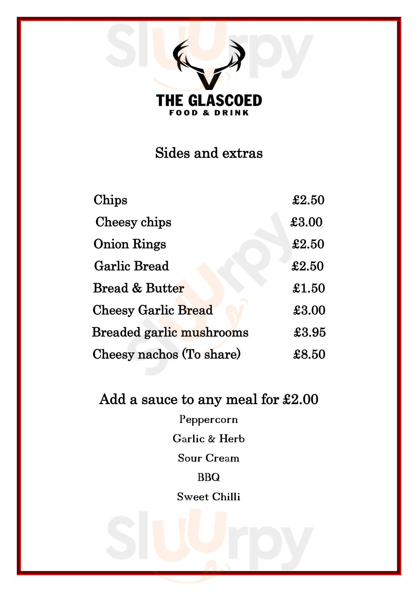 The Glascoed Pub menù, Usk - Main Menu | Sluurpy