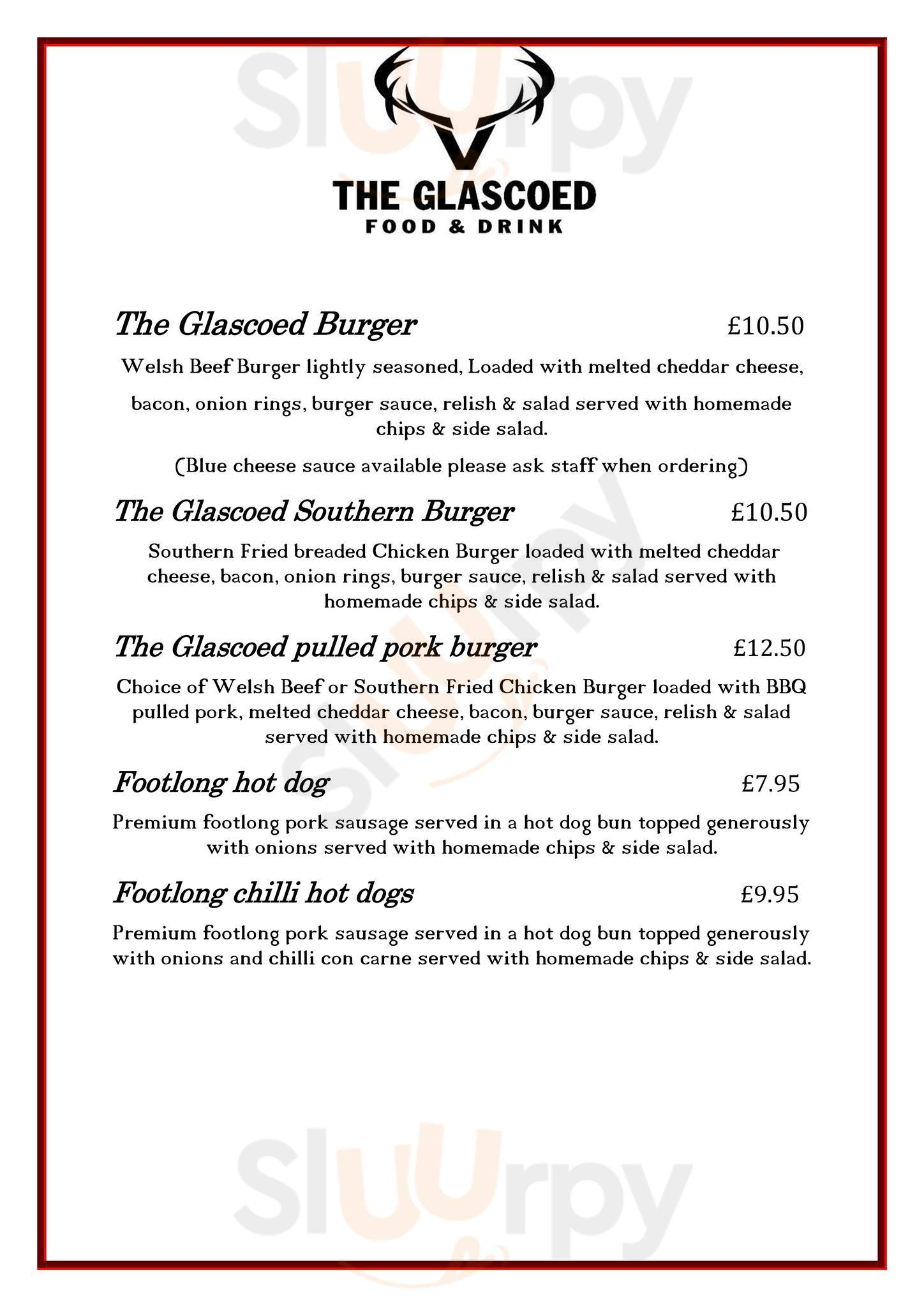 The Glascoed Pub menù, Usk - Main Menu | Sluurpy