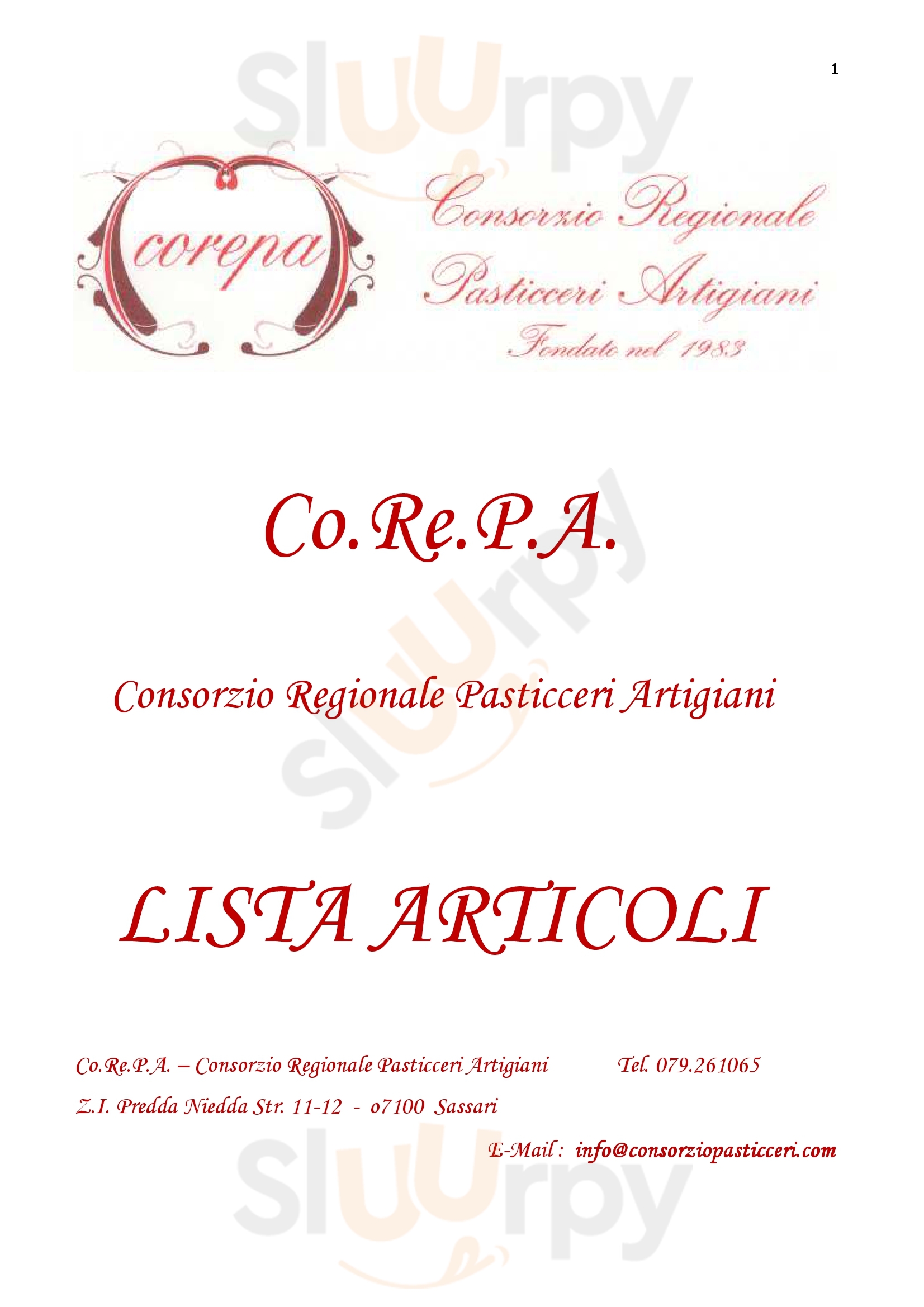 Main Menu - Pasticceria Dolci E Dintorni
