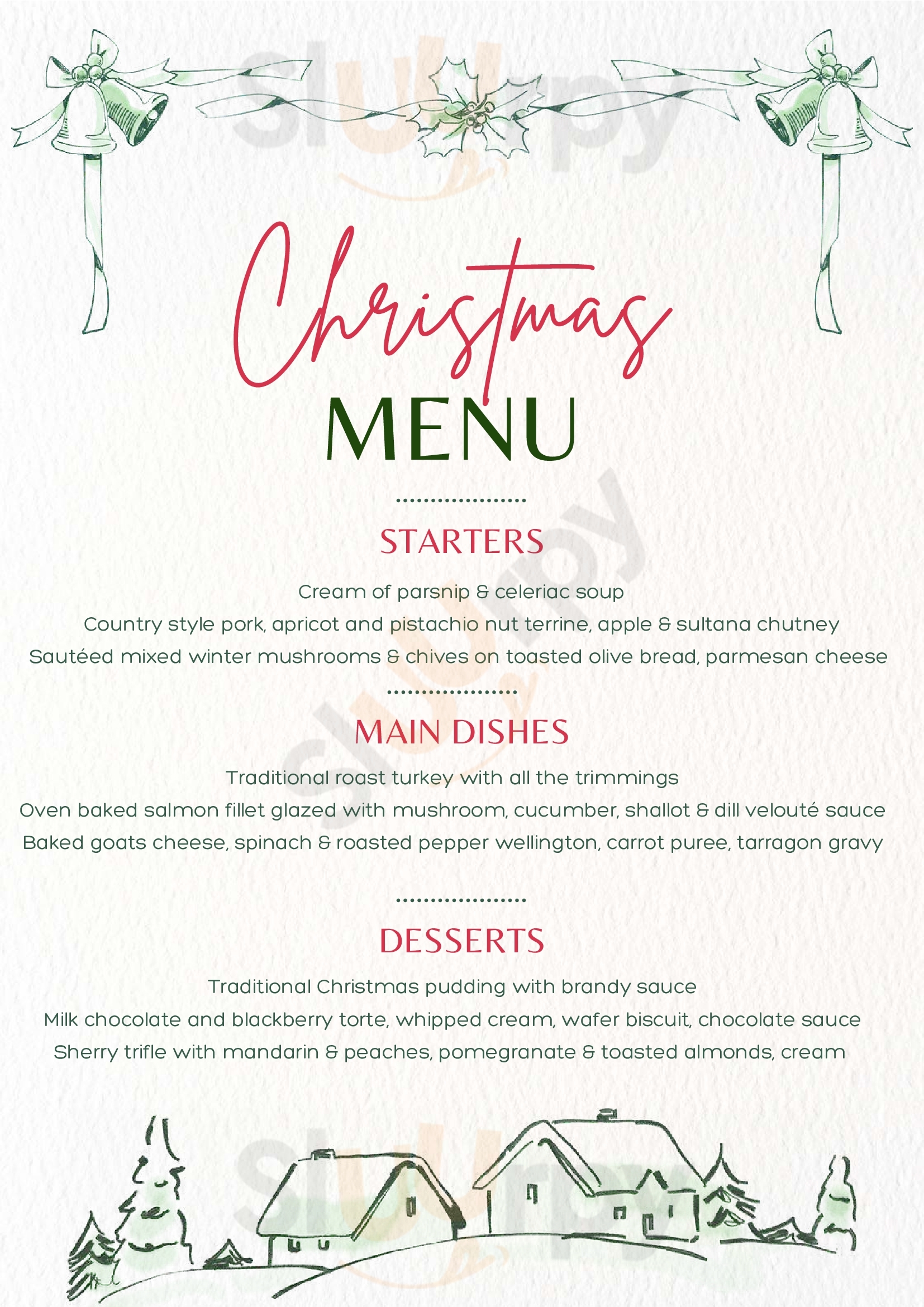 Main Menu - The Bistro