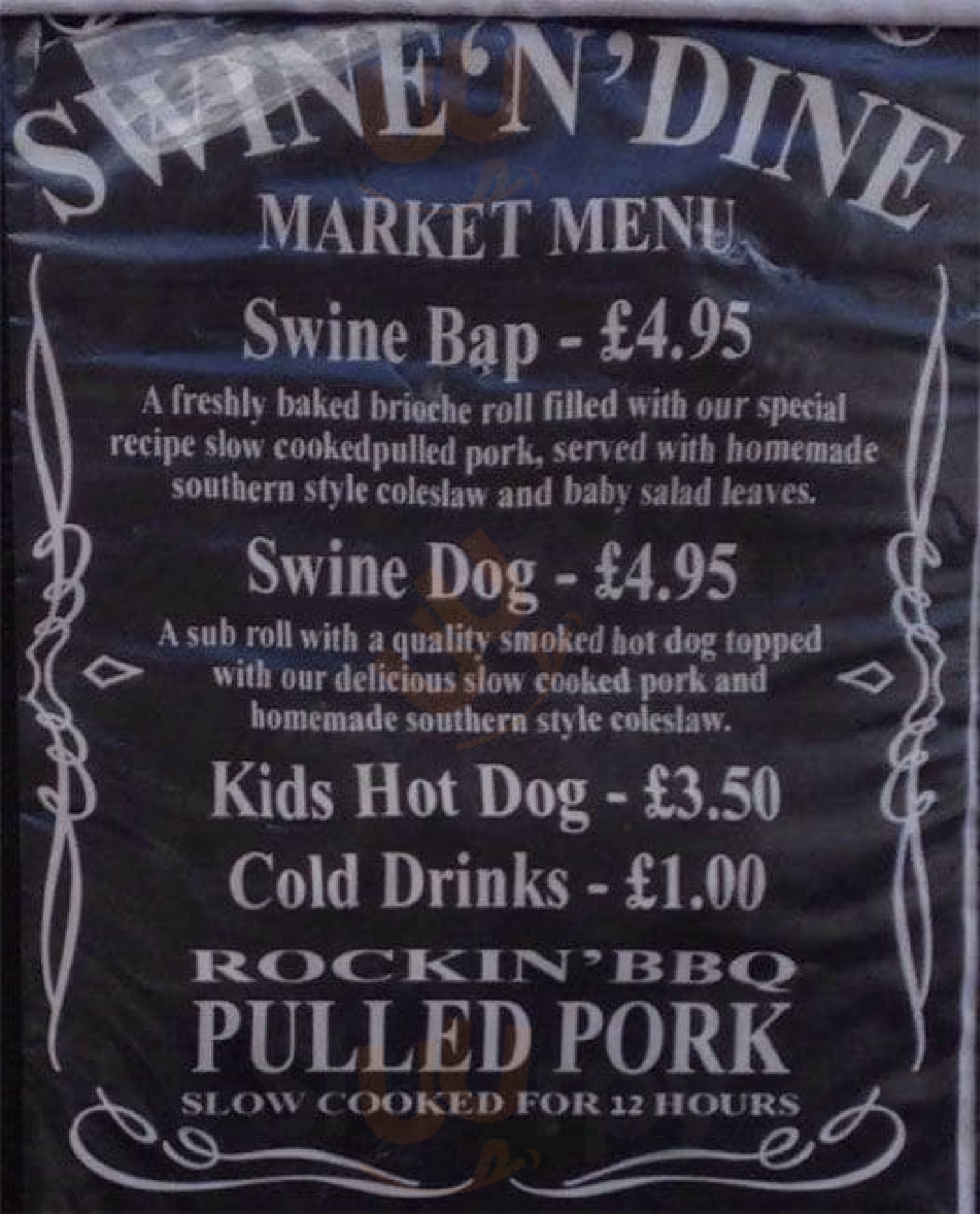 Swine 'n' Dine Kingston upon Thames Menu - 1
