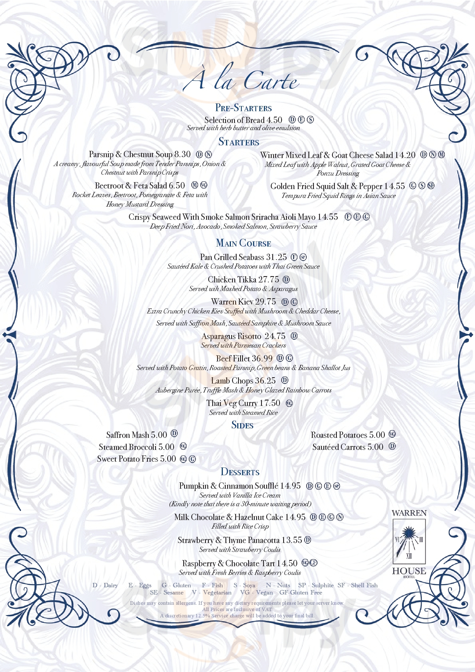 Main Menu - Orchid Restaurant