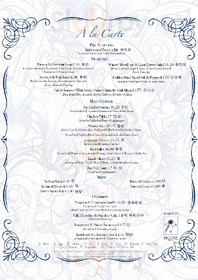 Orchid Restaurant menu