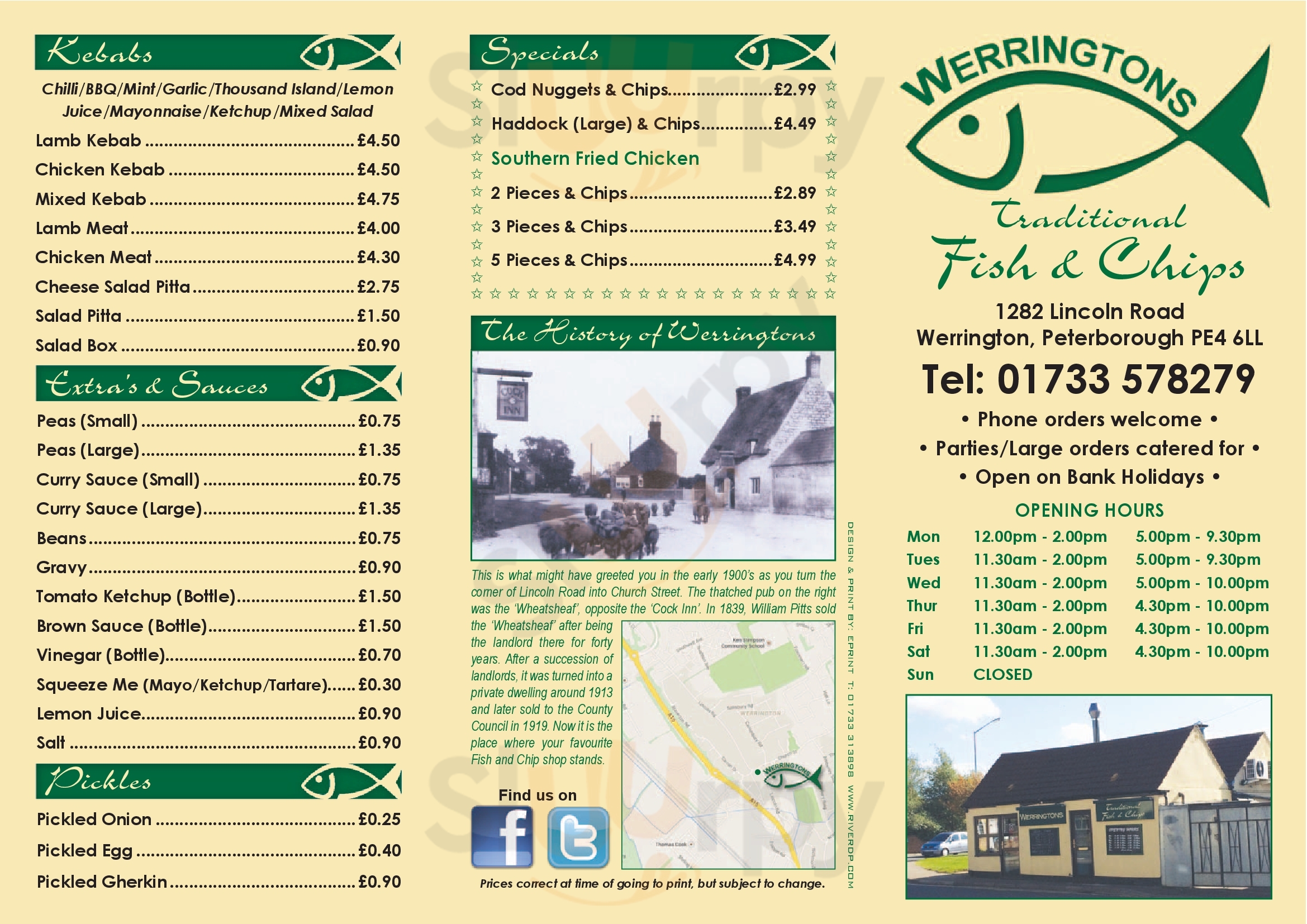 Main Menu - Werringtons Traditional Fish & Chips