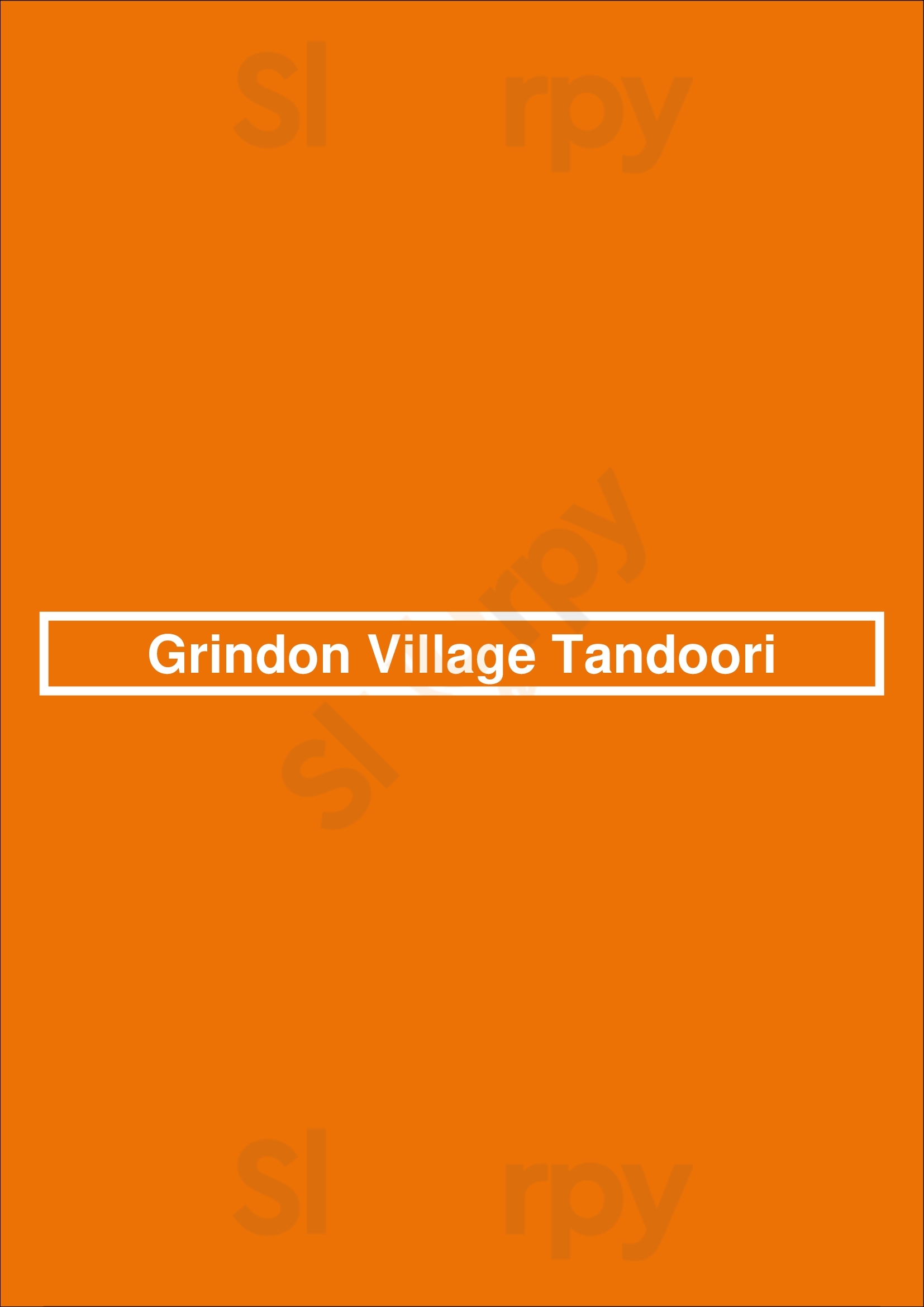 Grindon Village Tandoori Sunderland Menu - 1