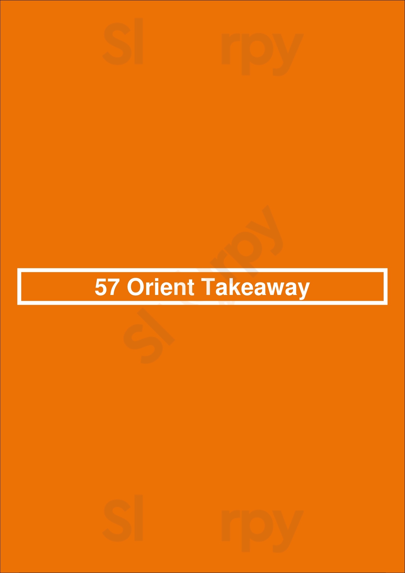 57 Orient Takeaway Southport Menu - 1