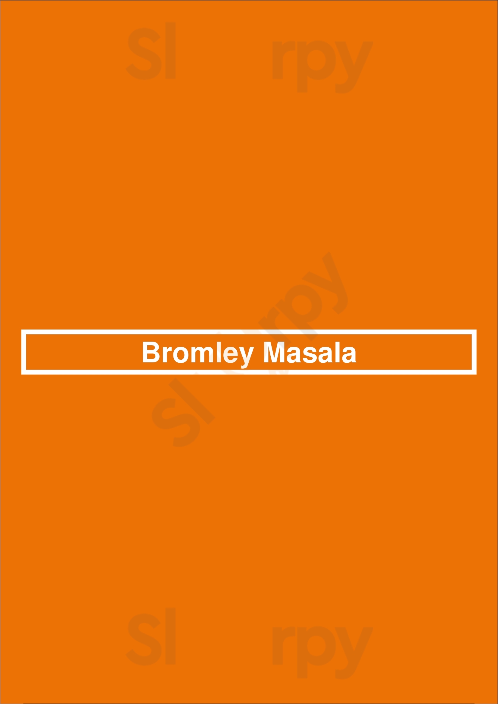 Bromley Masala Bromley Menu - 1