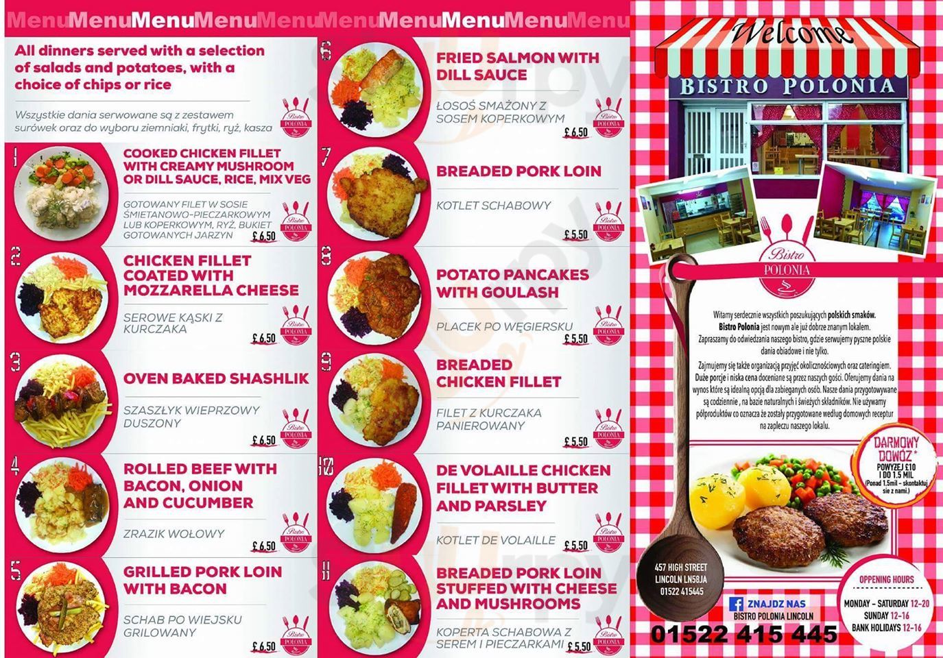 Main Menu - Bistro Polonia