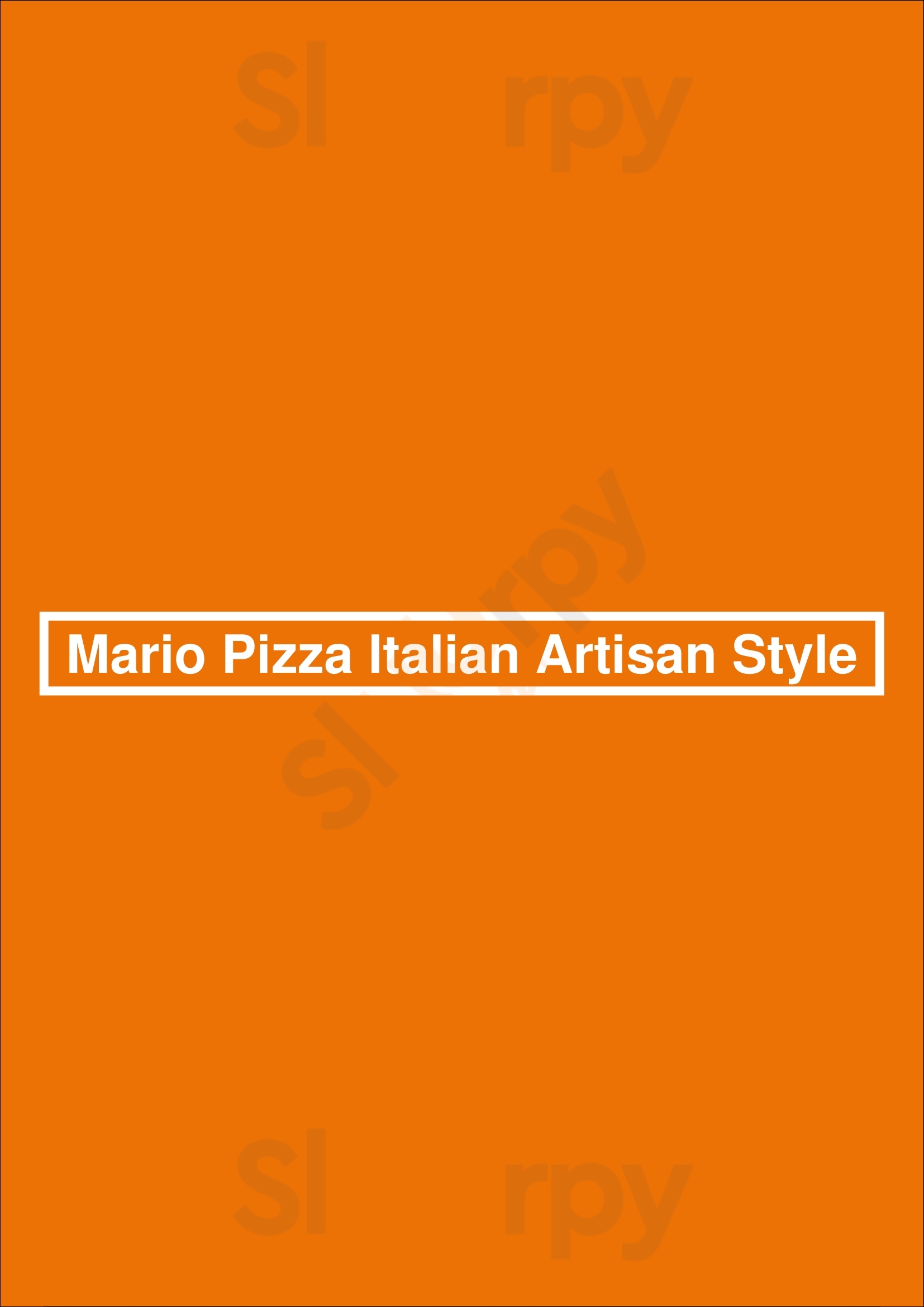 Mario Pizza Italian Artisan Style Exeter Menu - 1