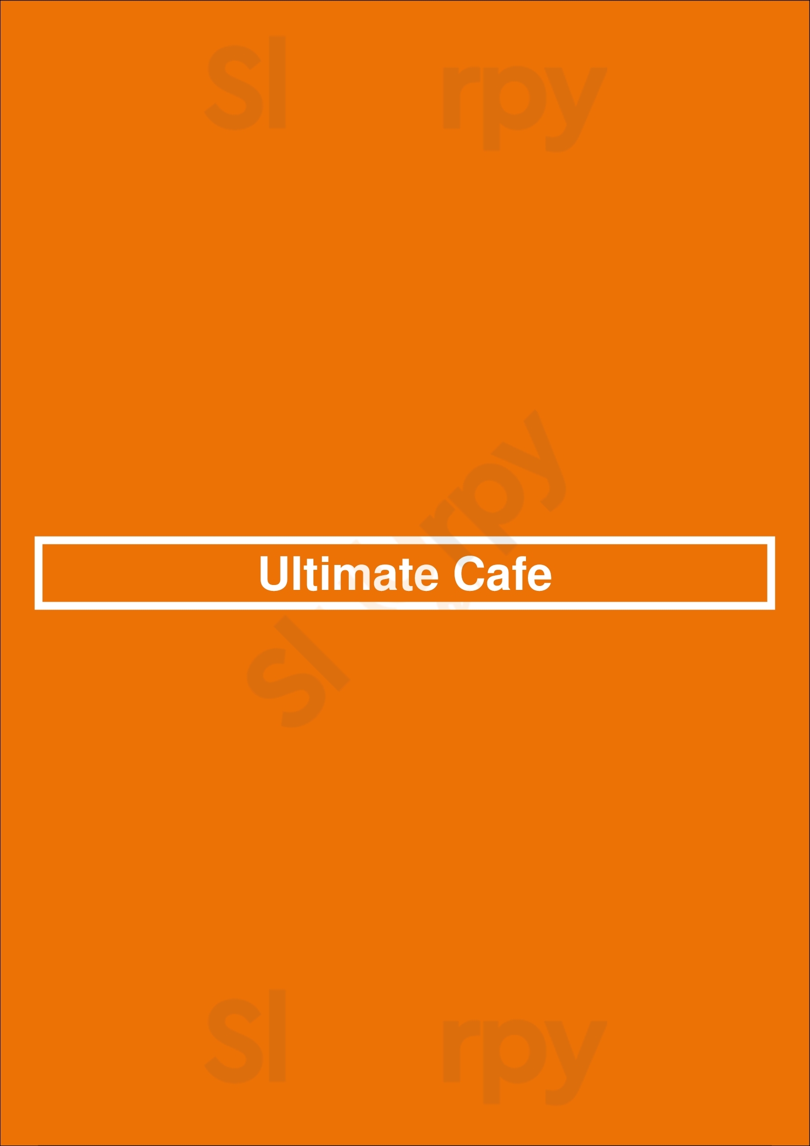Ultimate Cafe Kingston upon Thames Menu - 1