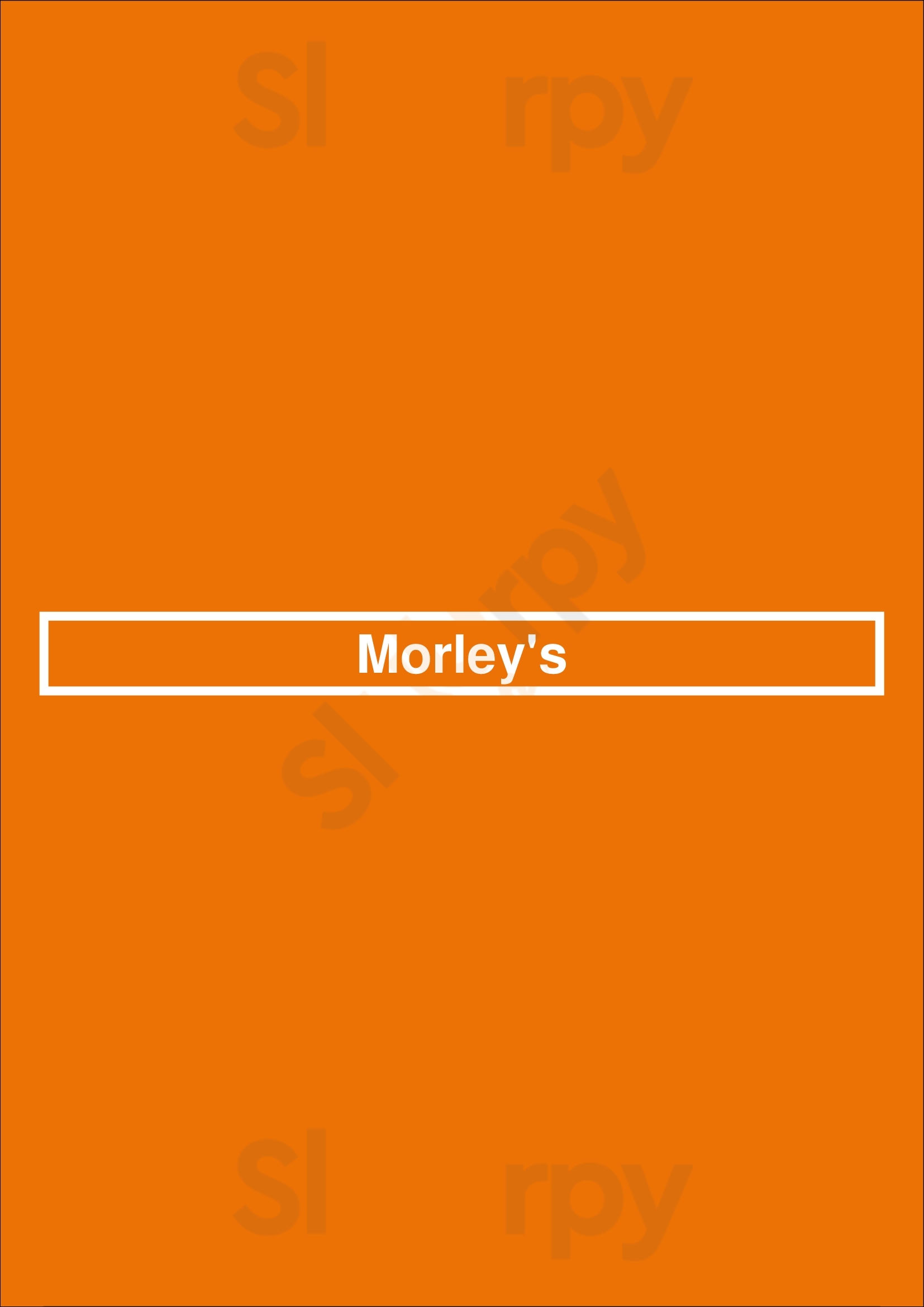 Morley's Croydon Menu - 1