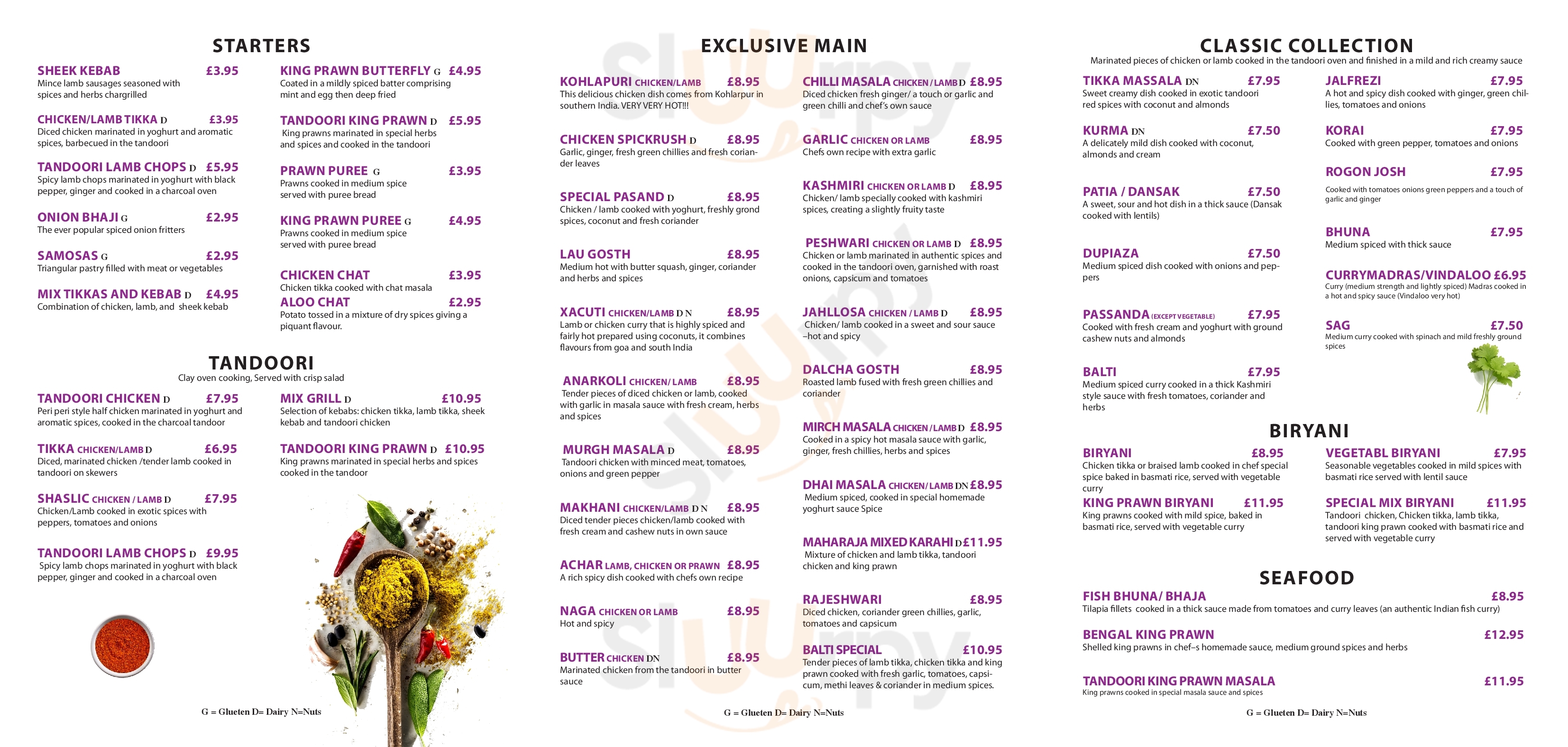 Wbspice Lincoln Menu - 1