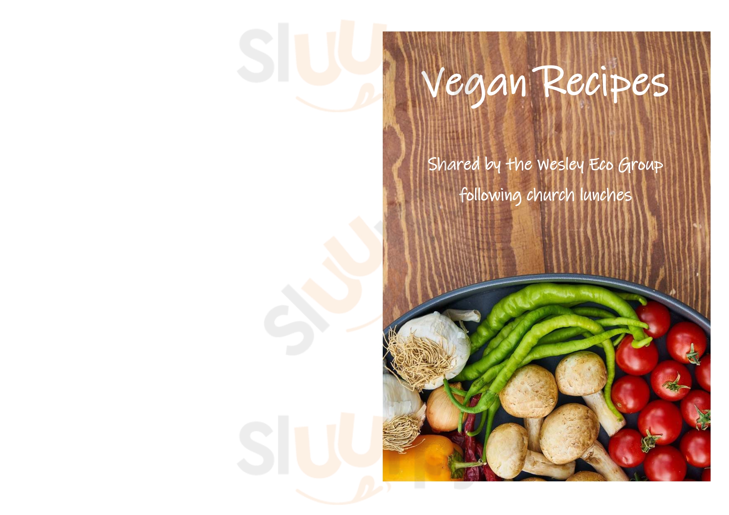 Main Menu - Wesley Methodist Church Coffee Bar