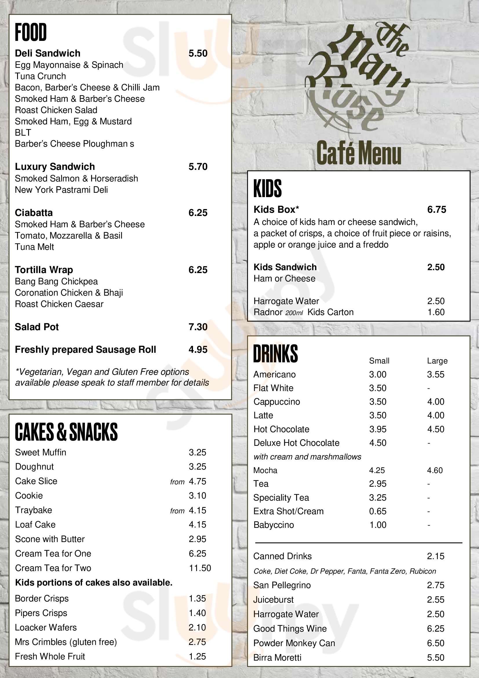 Main Menu - The Mary Rose Cafe