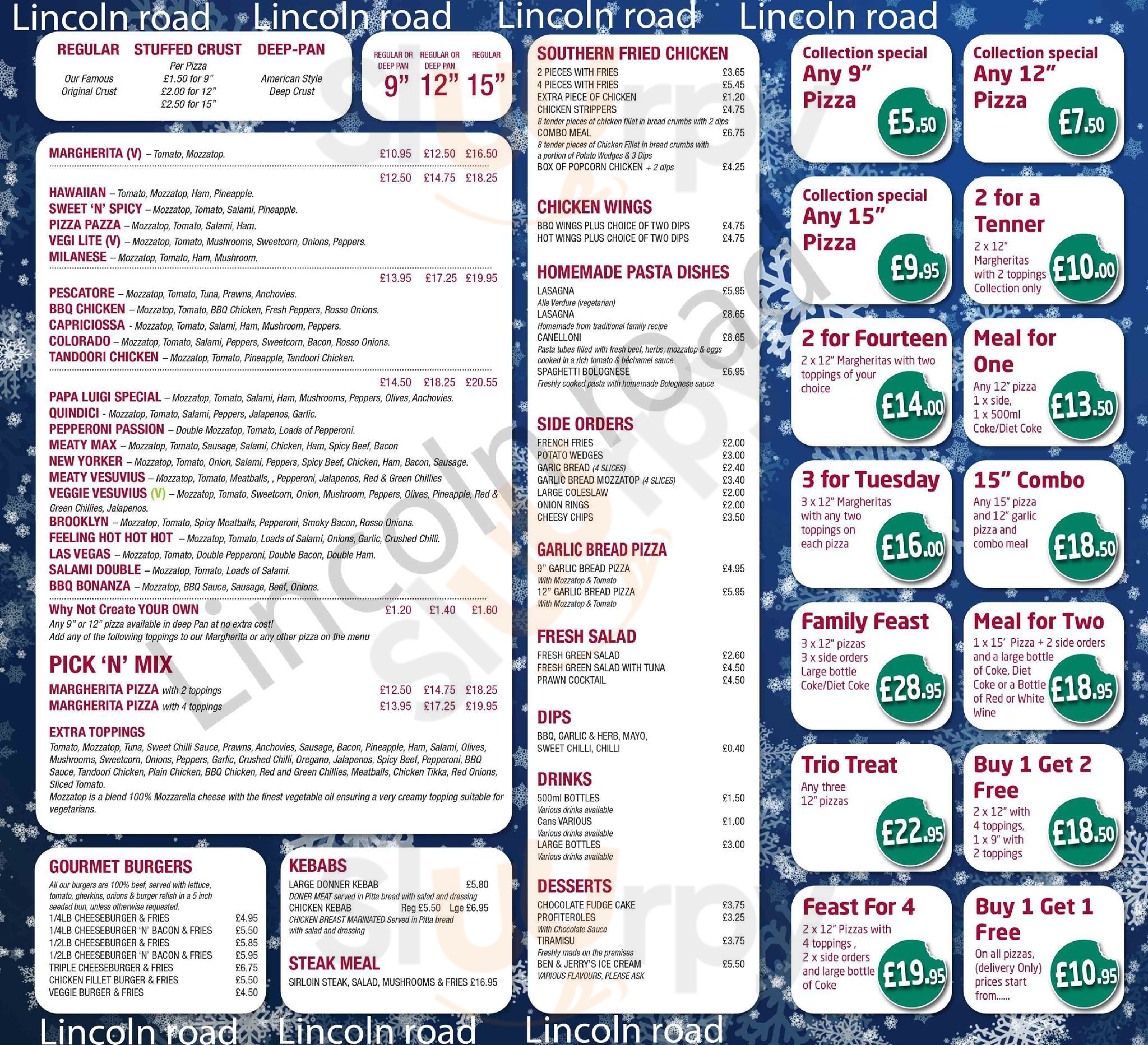 Papa Luigi Dial-A-Pizza Menu - Takeaway in Peterborough