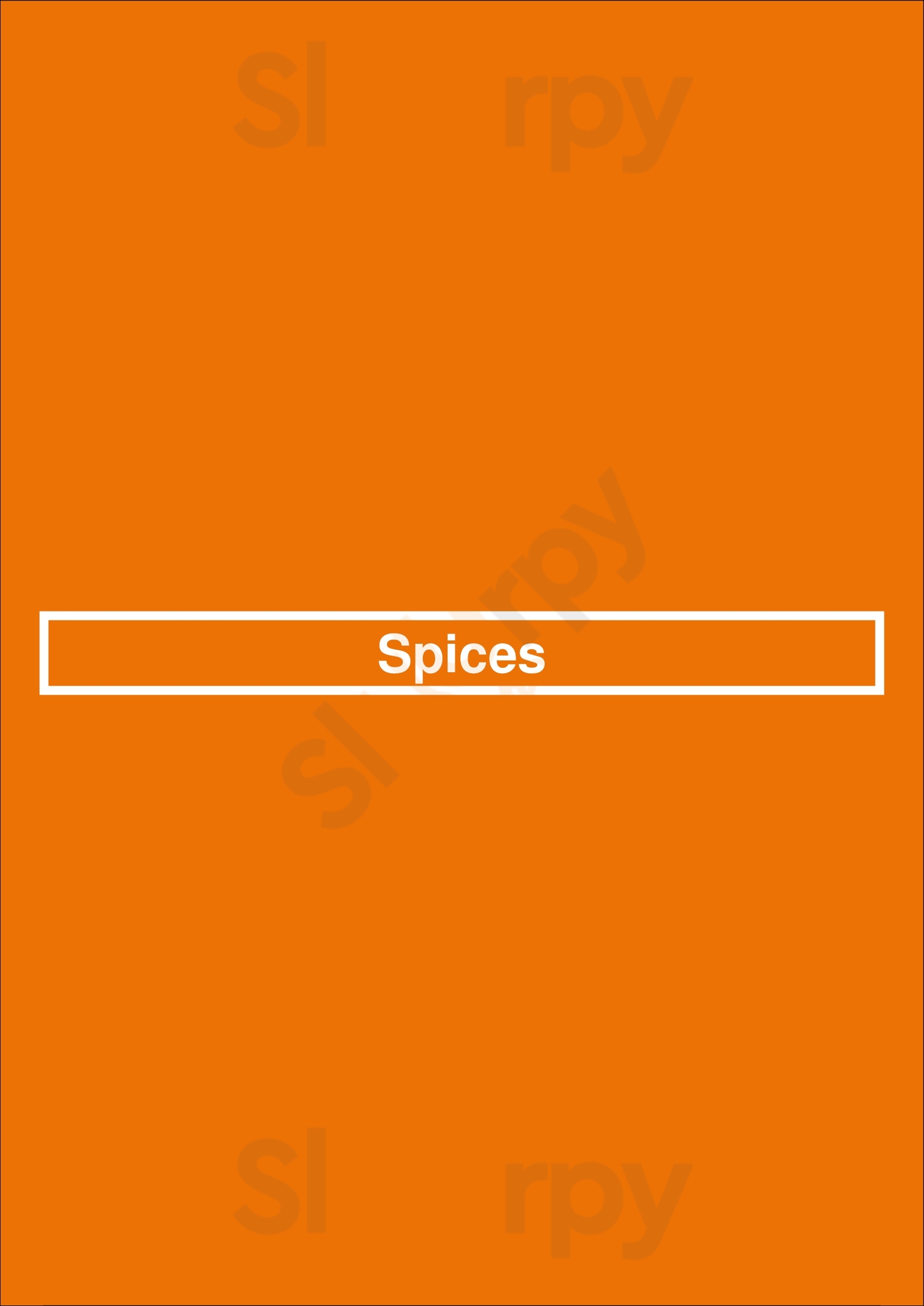 Spices Eccles Menu - 1