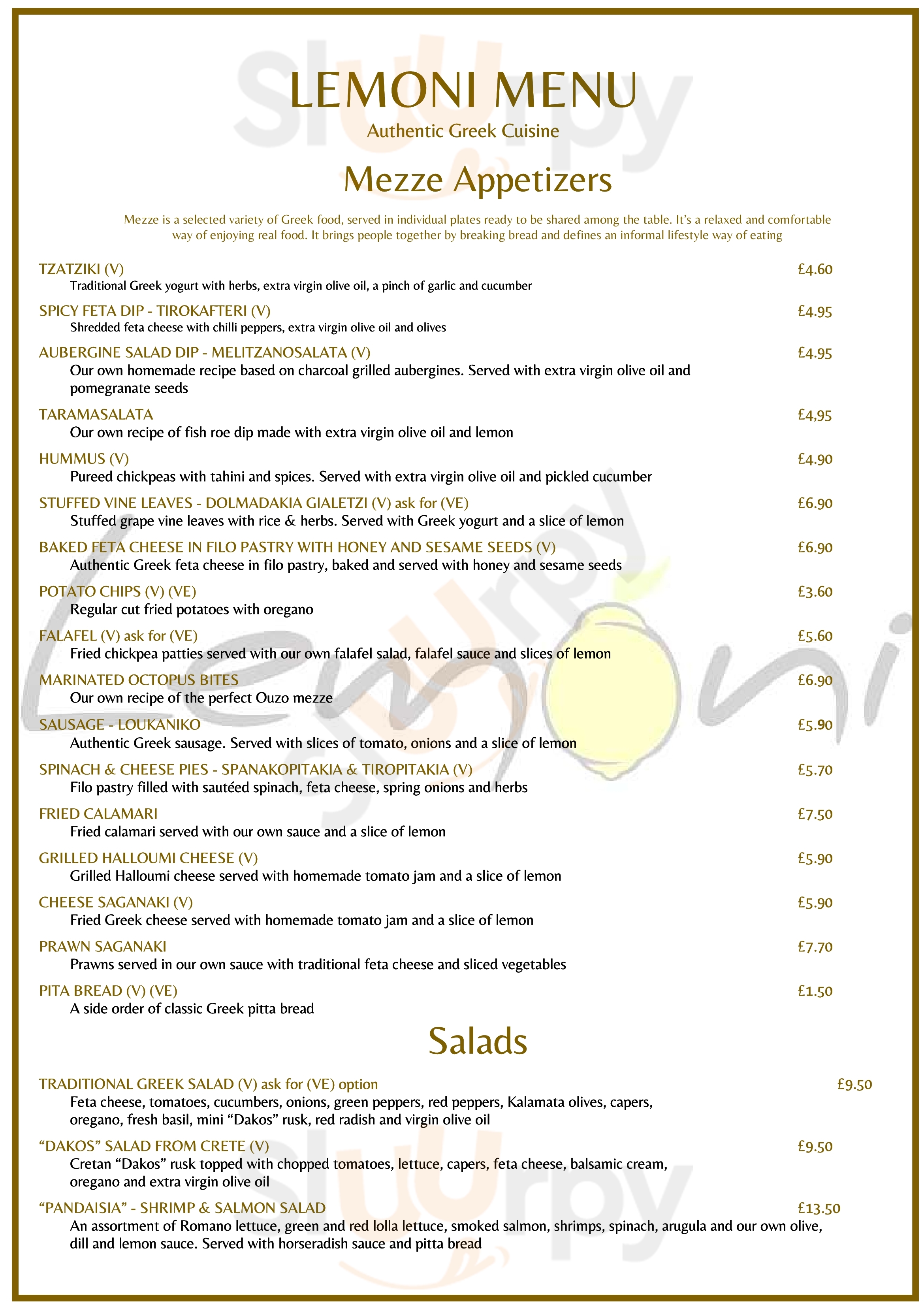 Lemoni Reading Reading Menu - 1